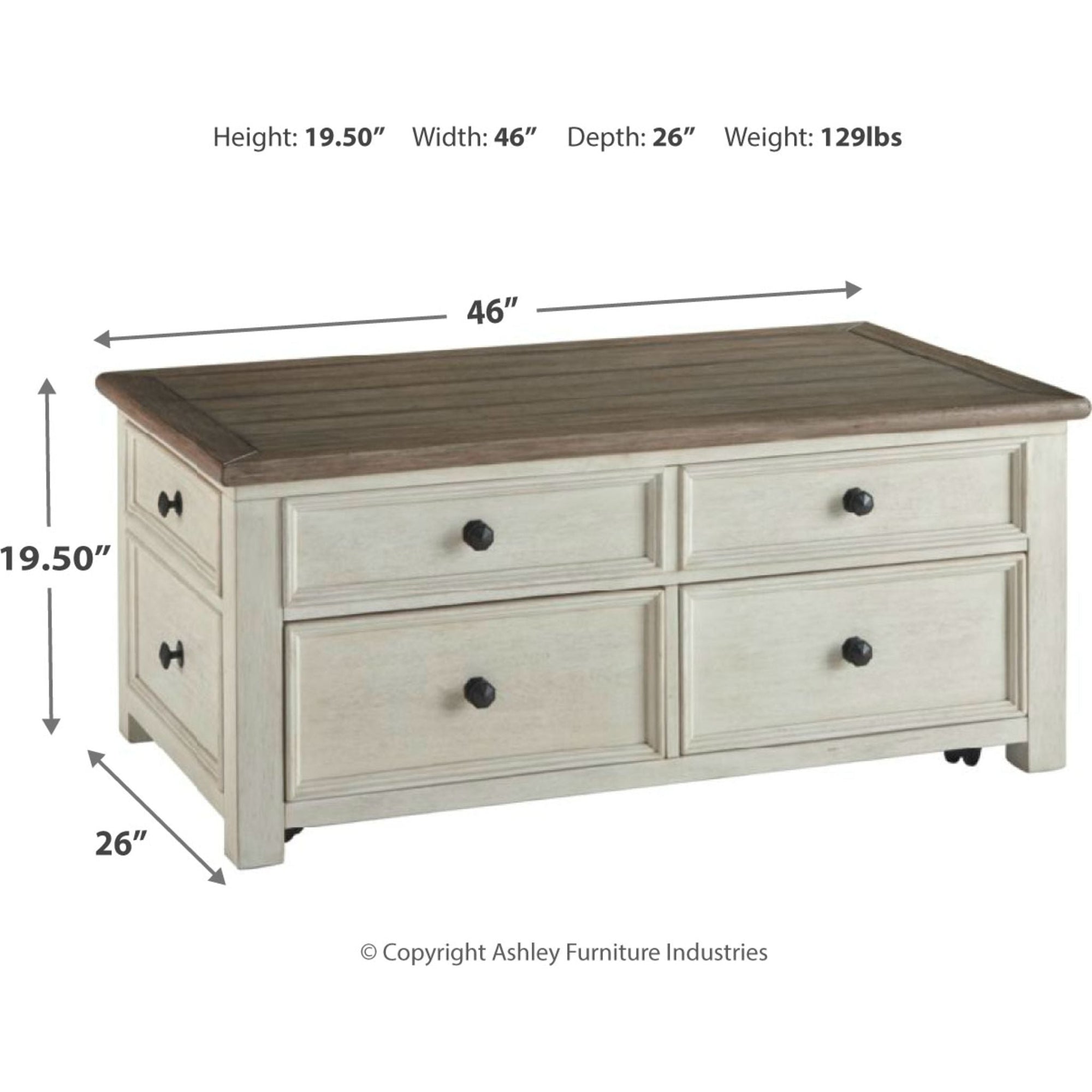 Table basse Bolanburg - Bicolore