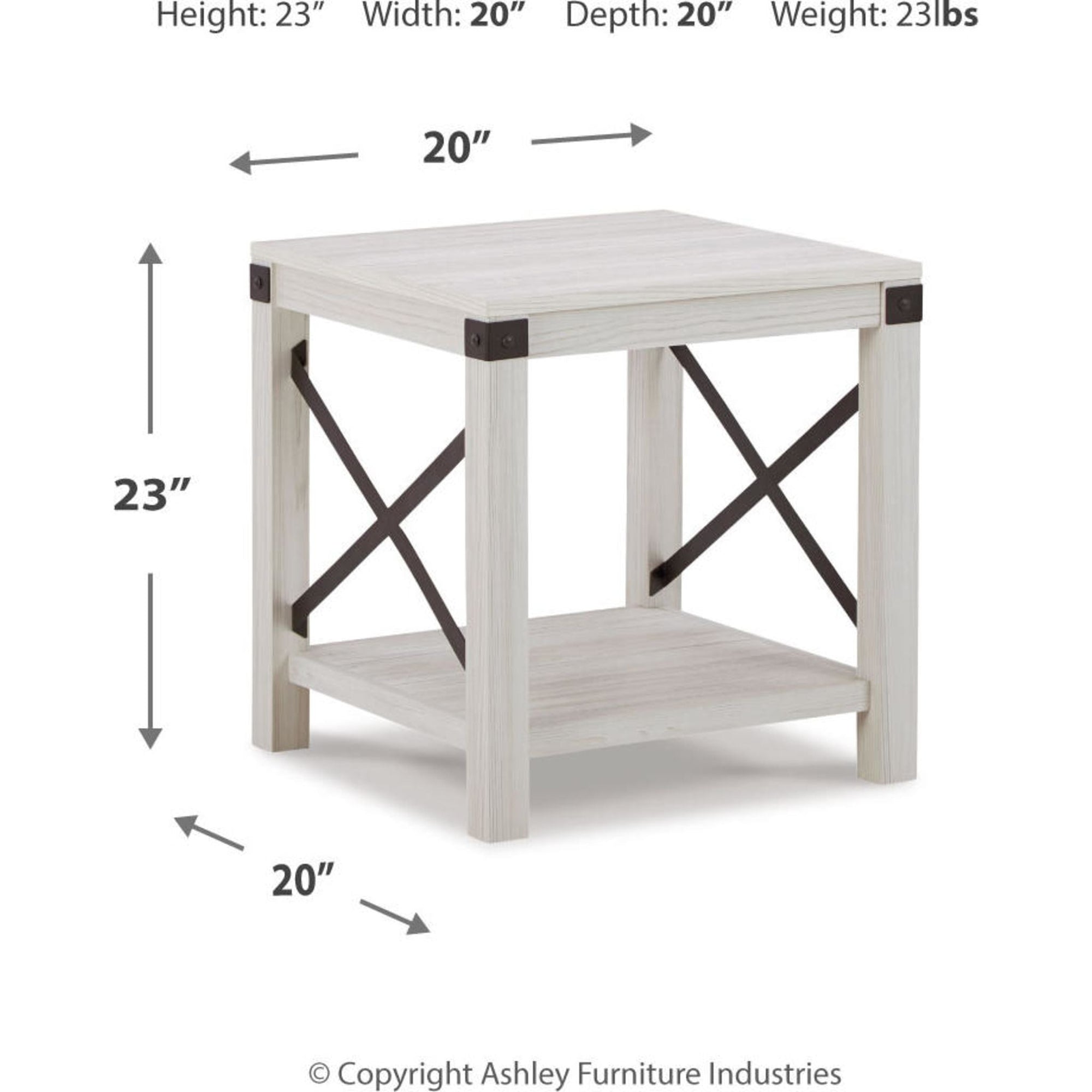 Table d'appoint Bayflynn - Blanchi à la chaux