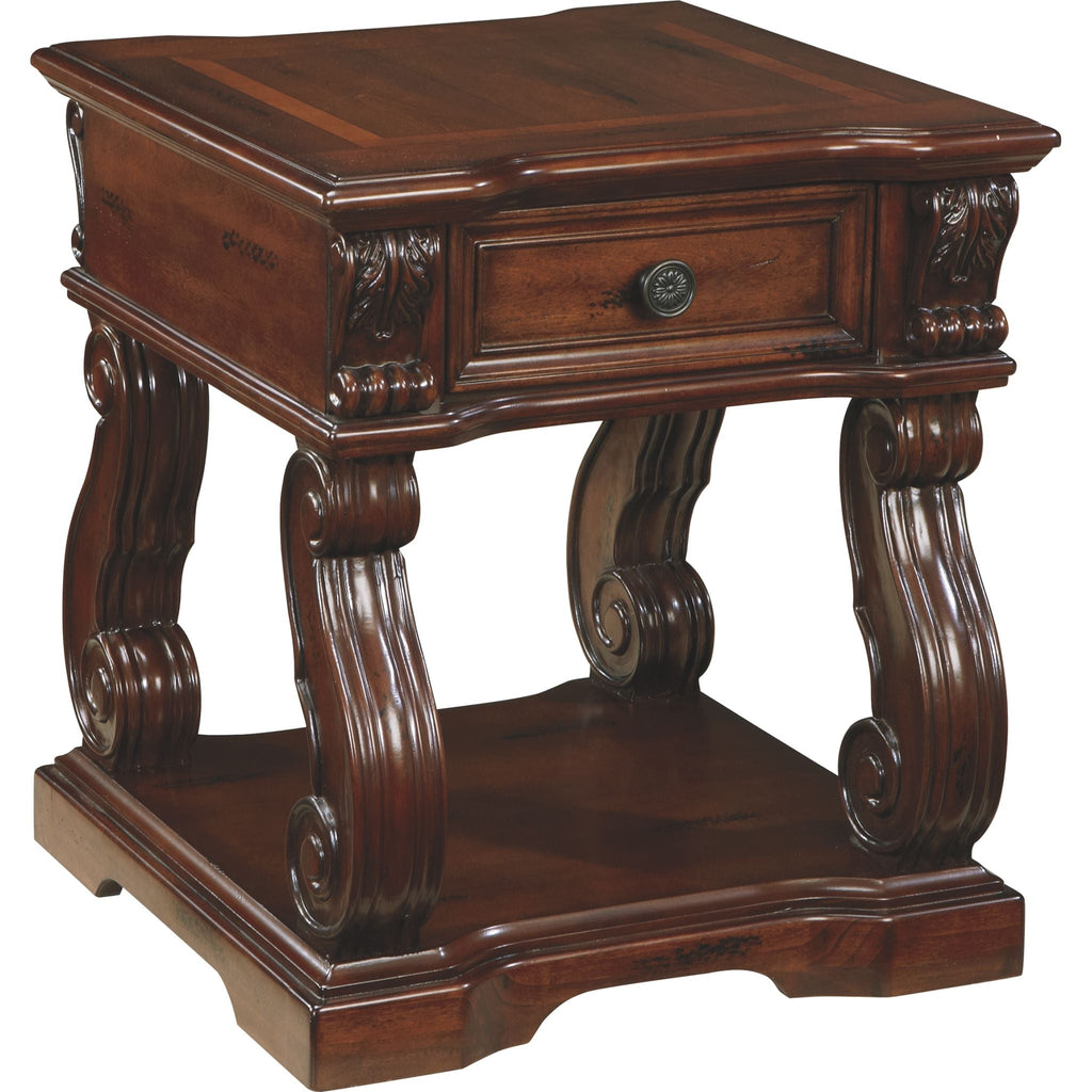 Table d'appoint Alymere - Brun rustique