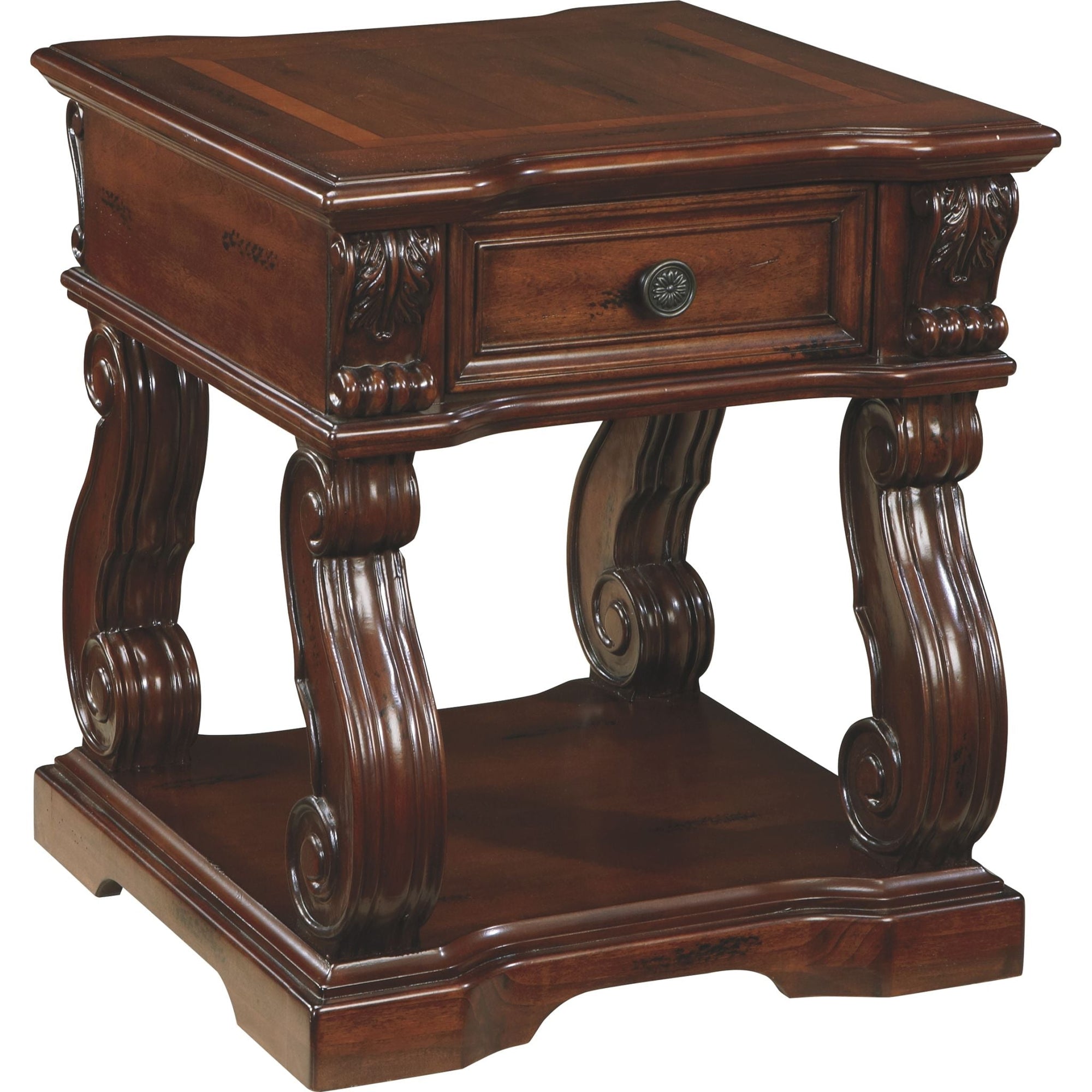 Table d'appoint Alymere - Brun rustique