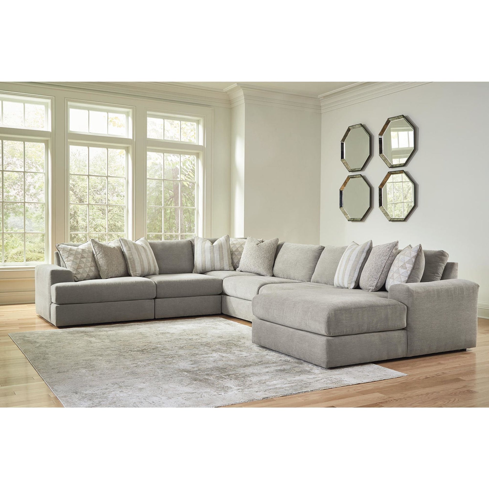 Canapé modulable Avaliyah 6 pièces avec méridienne