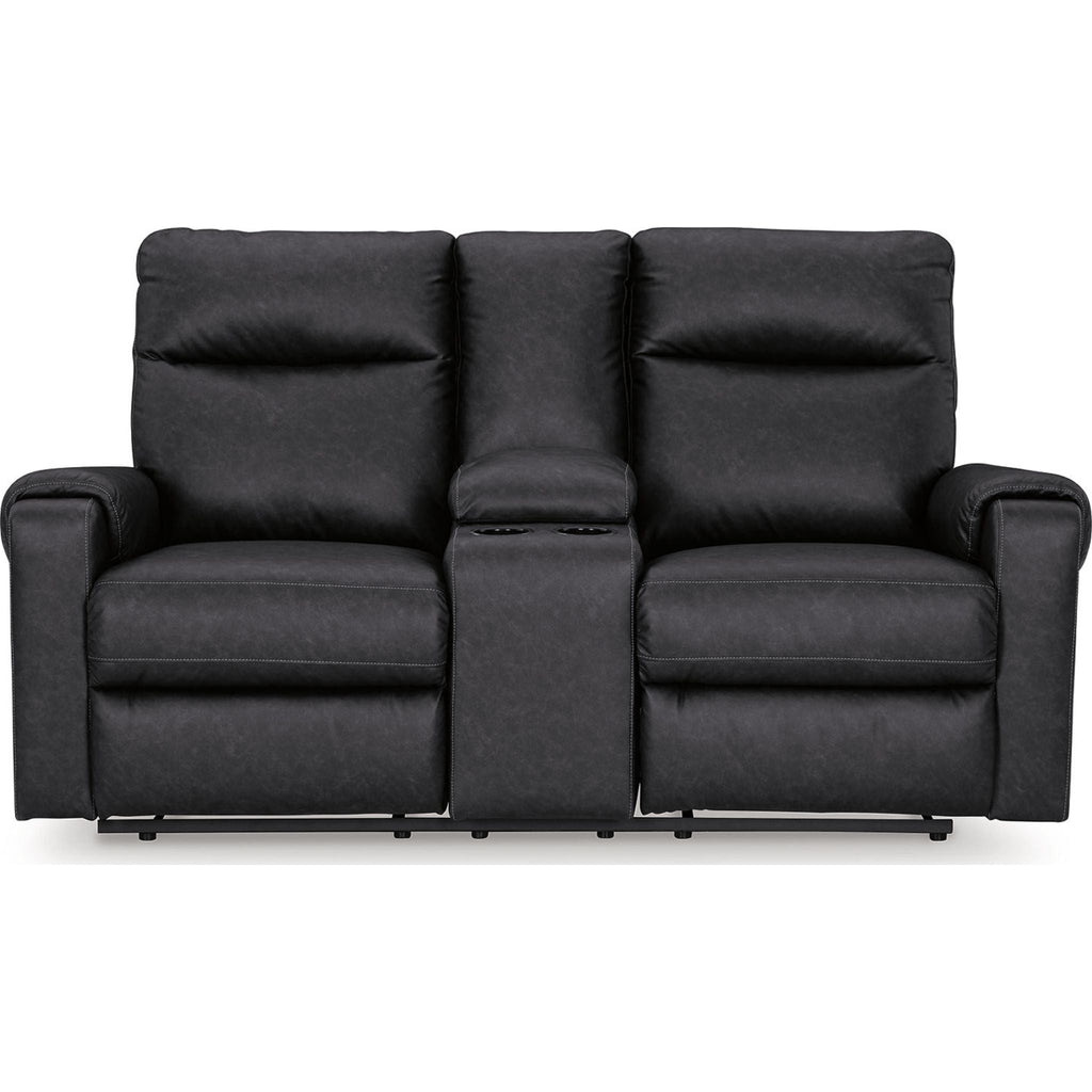 Causeuse inclinable électrique Axtellton avec console - Carbone