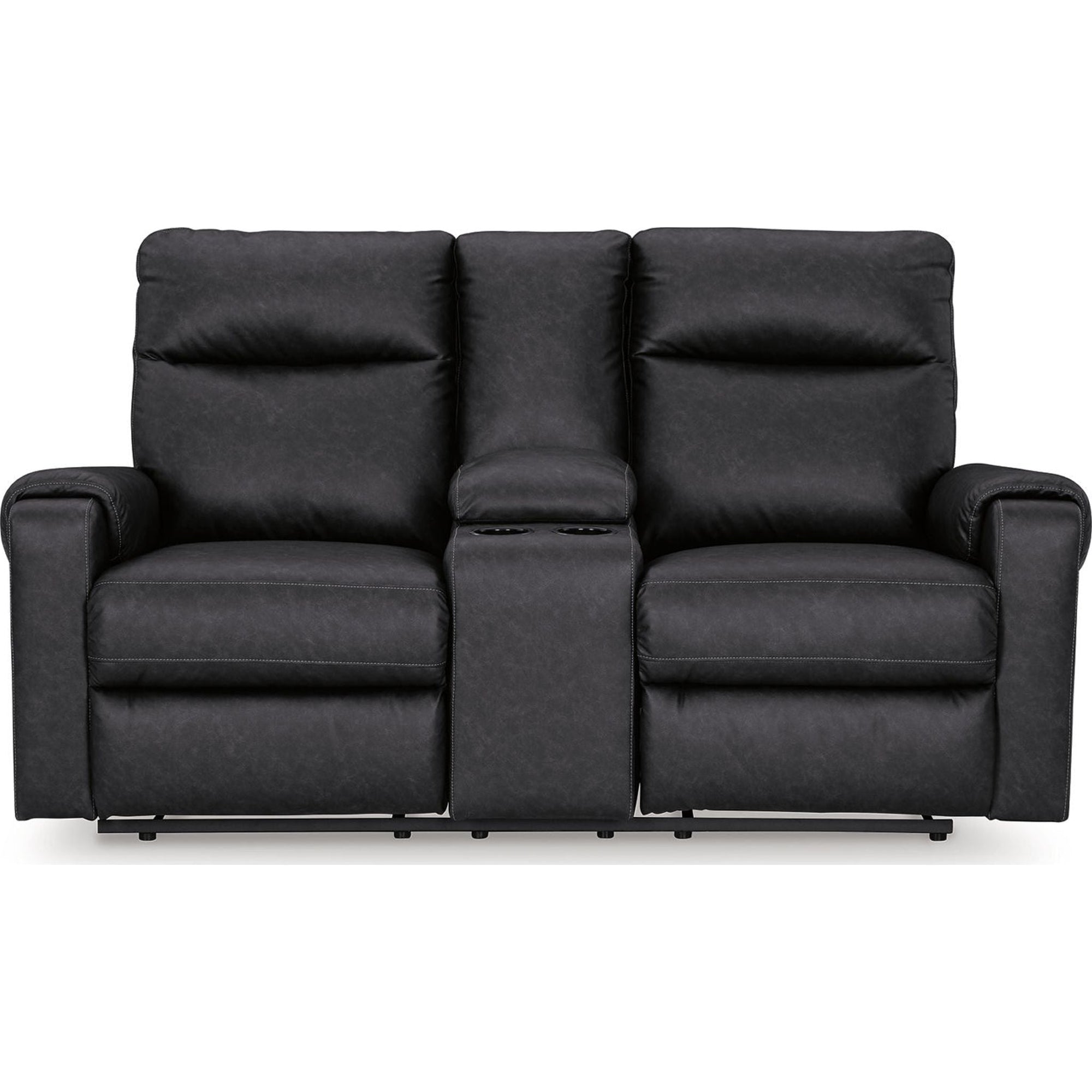 Causeuse inclinable électrique Axtellton avec console - Carbone