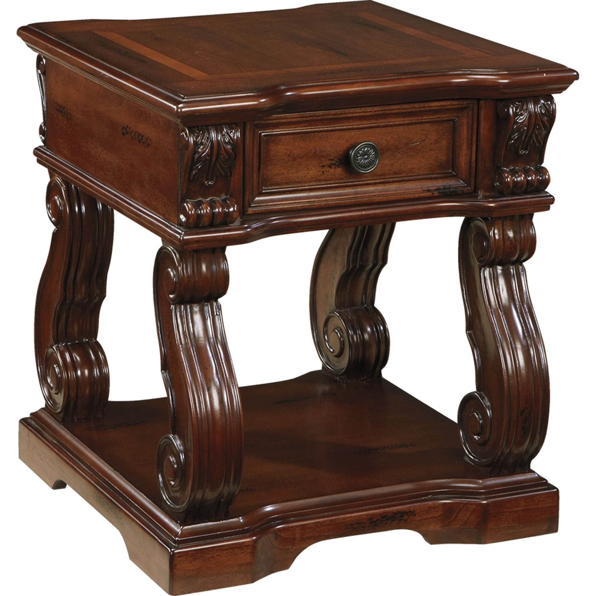 Table d'appoint Alymere - Brun rustique