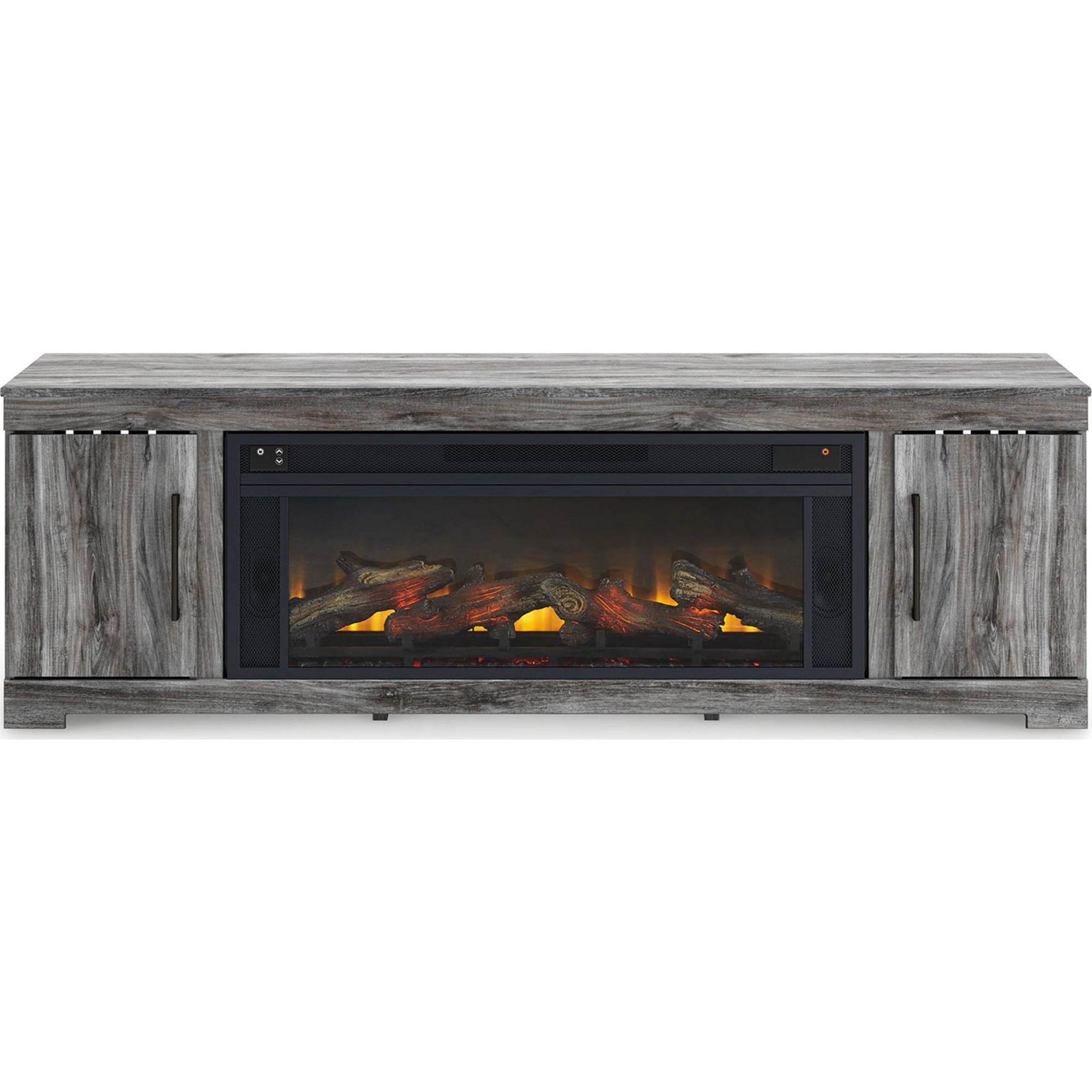 Meuble TV Baystorm avec cheminée - Gris