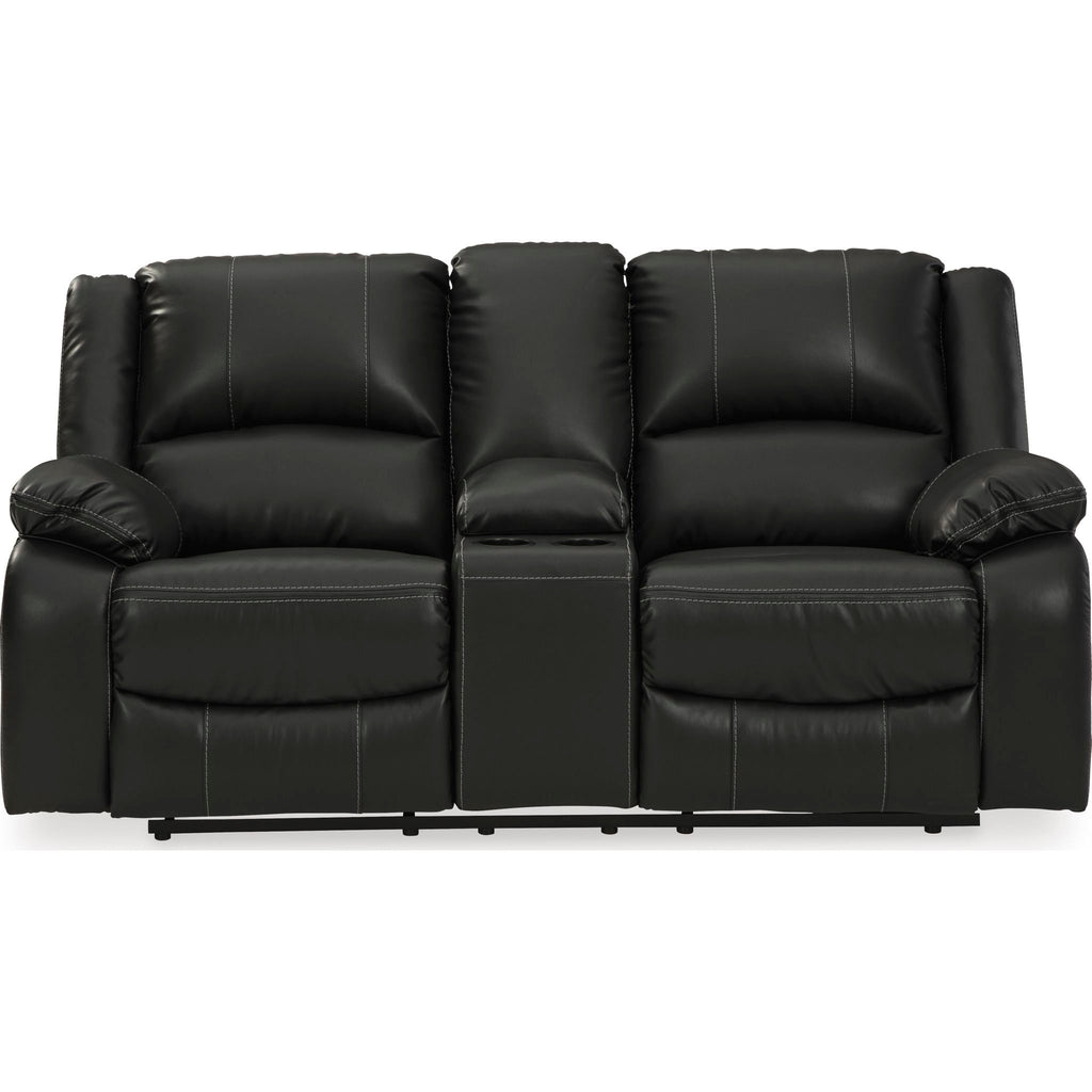 Causeuse inclinable électrique avec console Calderwell - Noir