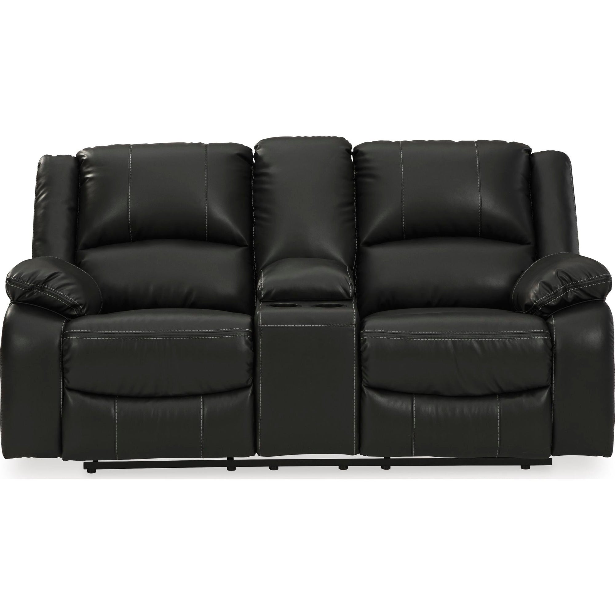 Causeuse inclinable électrique avec console Calderwell - Noir