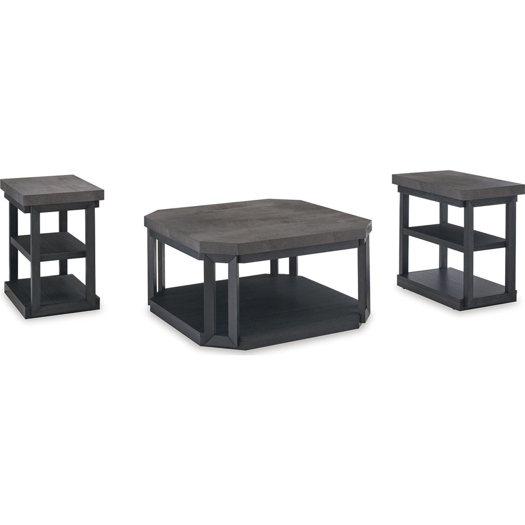 Lot de 3 tables Bonilane - Noir/Gris