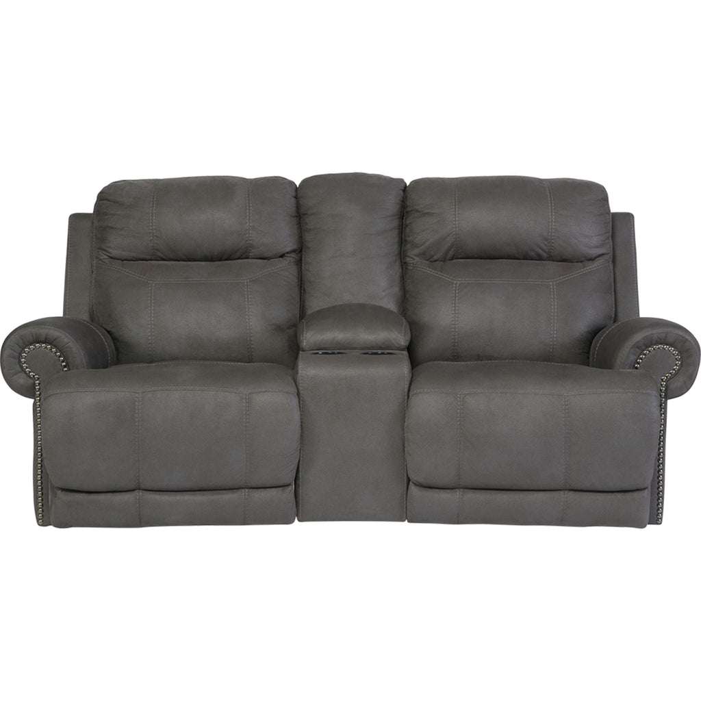 Causeuse inclinable austère avec console - Gris