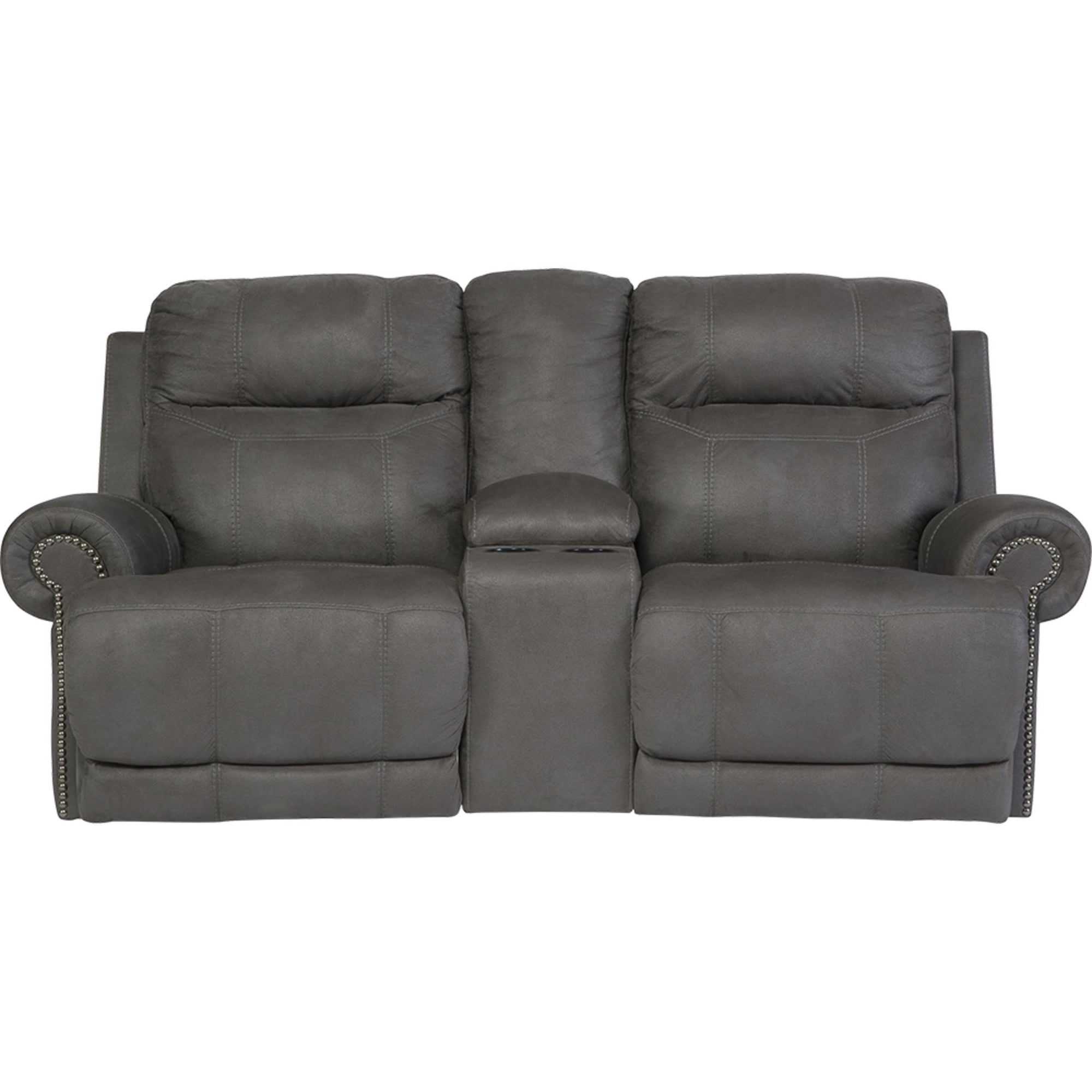 Causeuse inclinable austère avec console - Gris