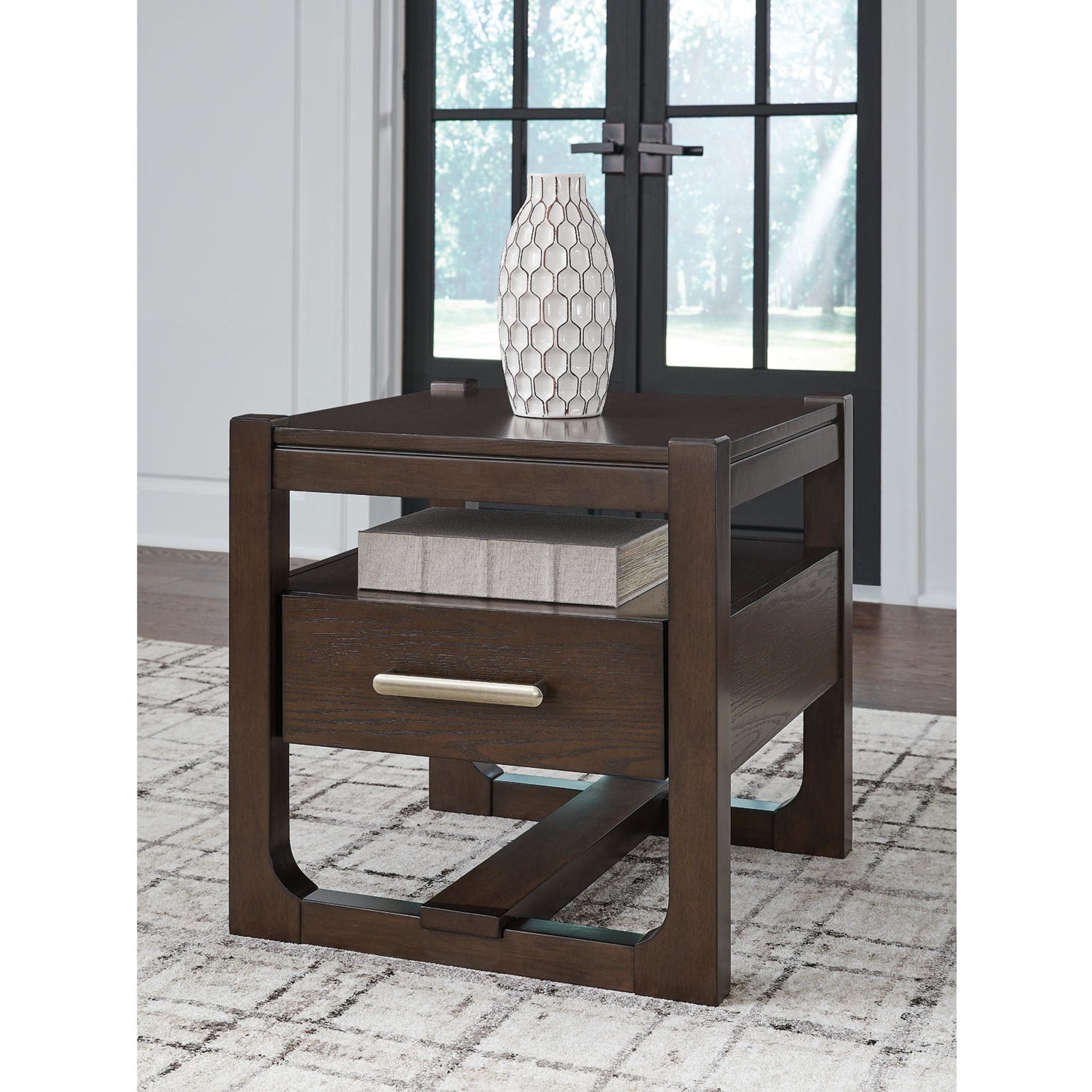 Table d'appoint Breckington - Marron foncé