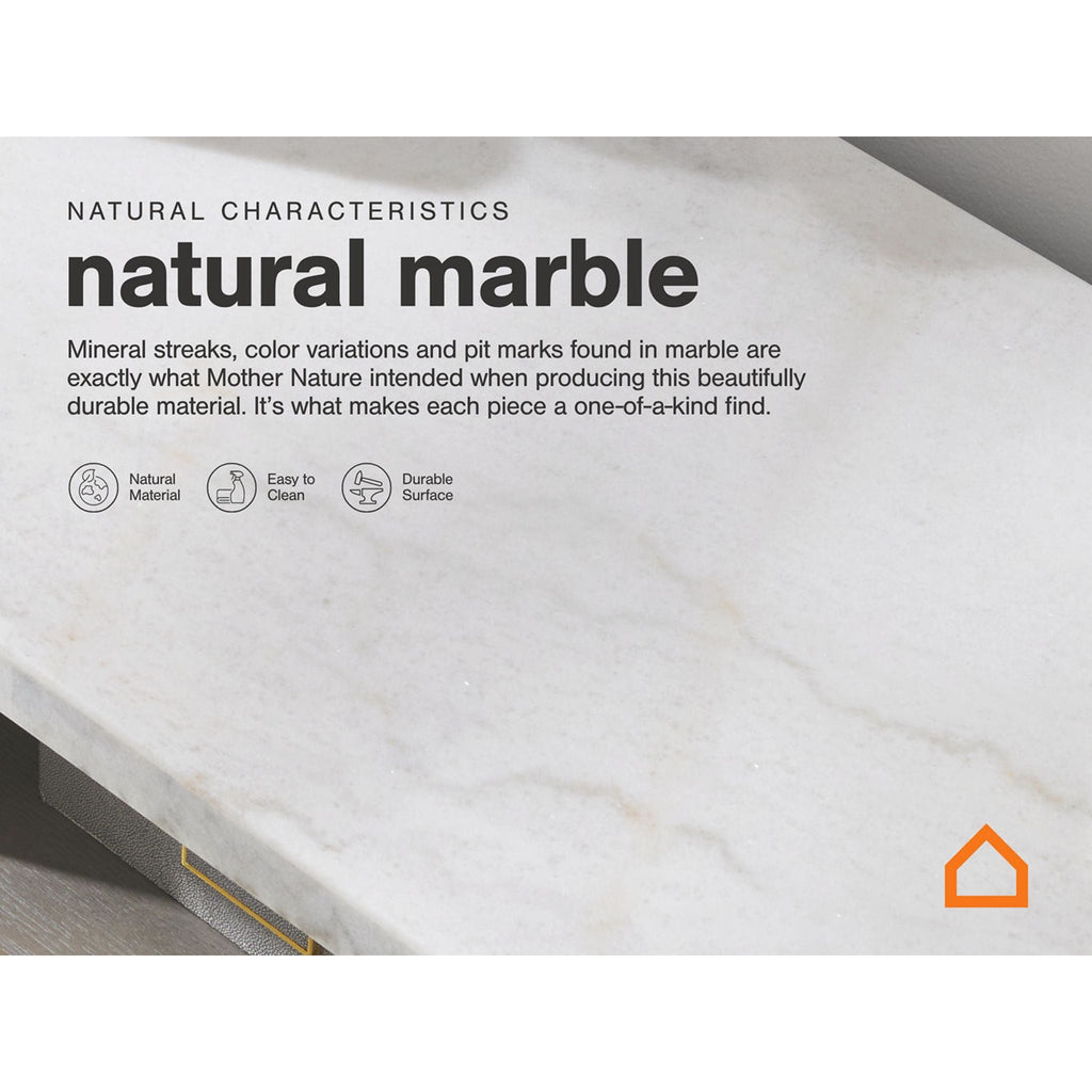 Table basse Burkhaus - Blanc/marron foncé