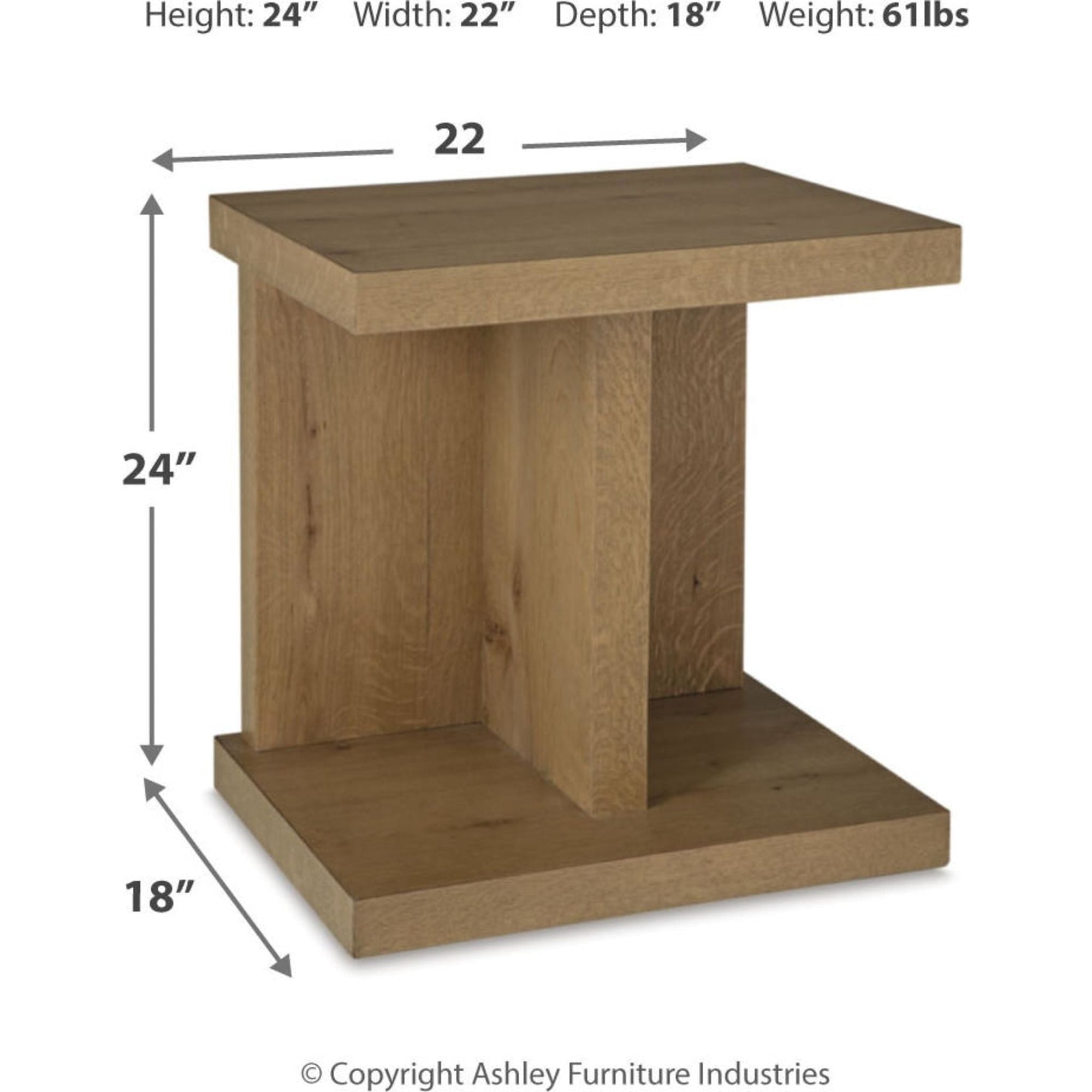 Table d'appoint Brinstead Chair - Marron clair