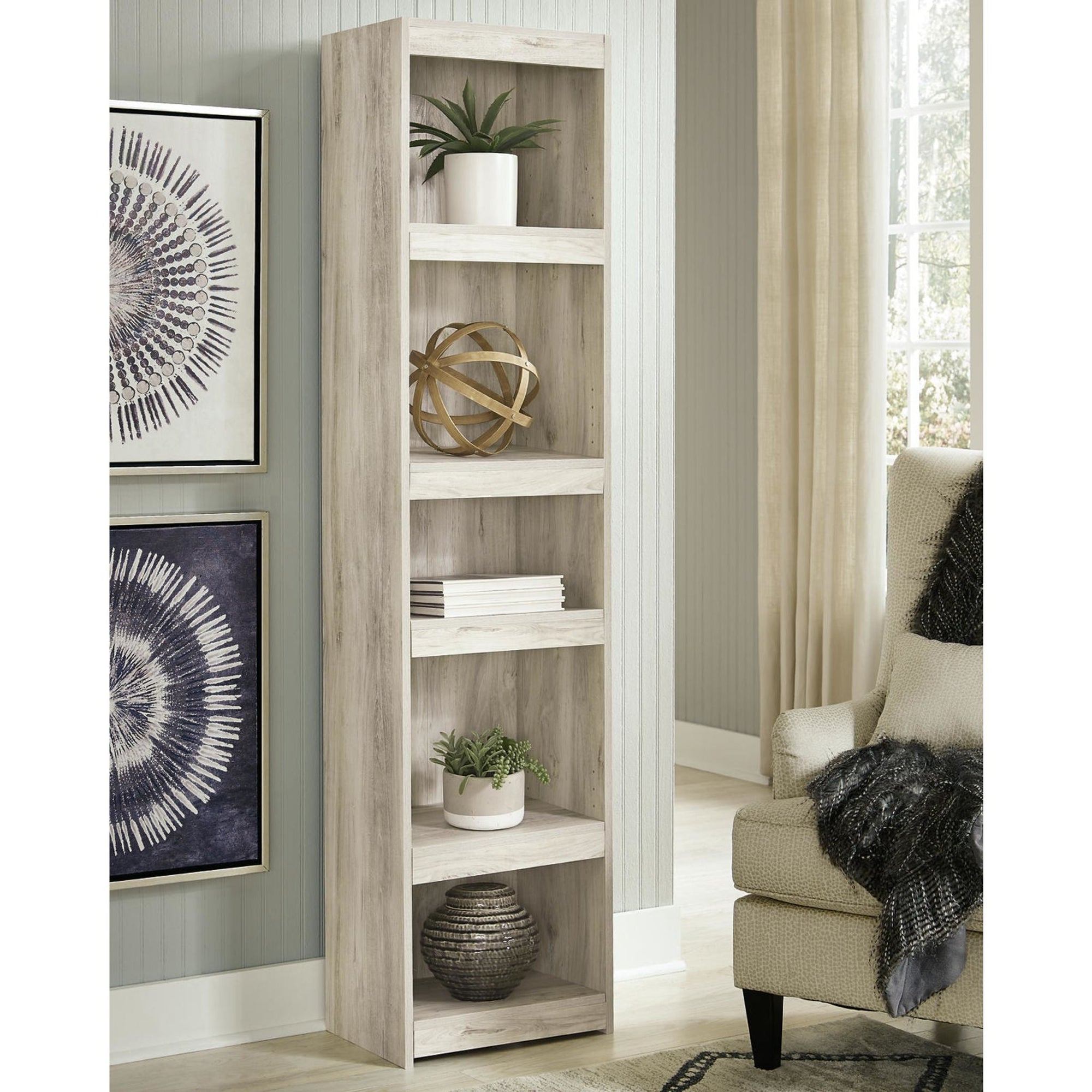 Meuble de divertissement Bellaby 4 pièces - Blanchi à la chaux