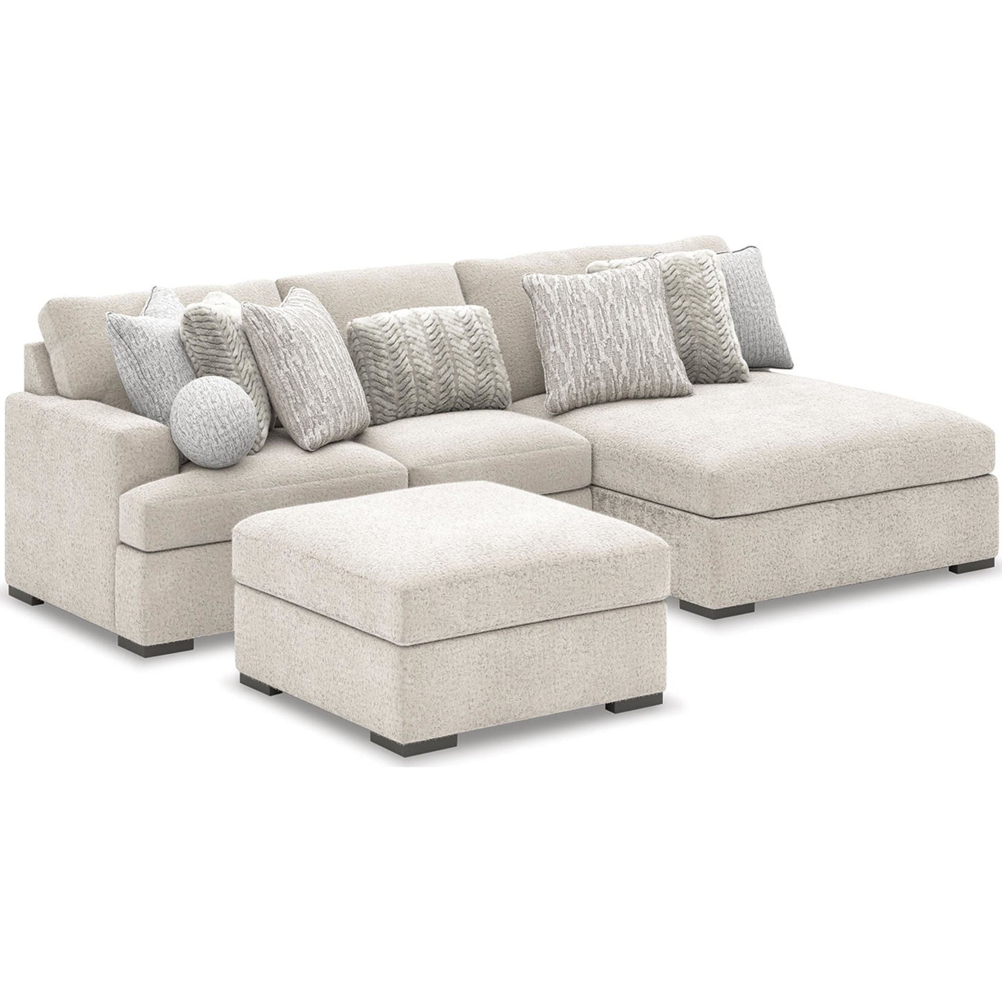 Canapé modulable 3 pièces Cuddle Plush avec méridienne