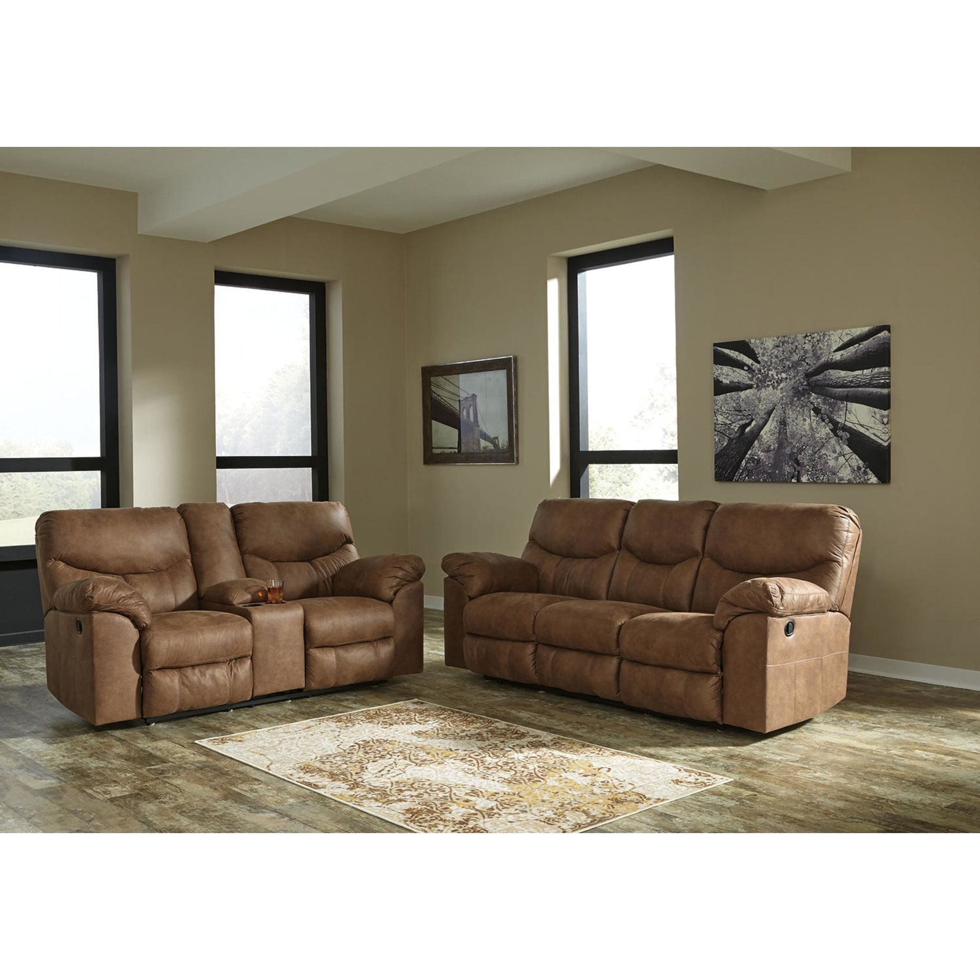 Causeuse inclinable Boxberg avec console - Écorce
