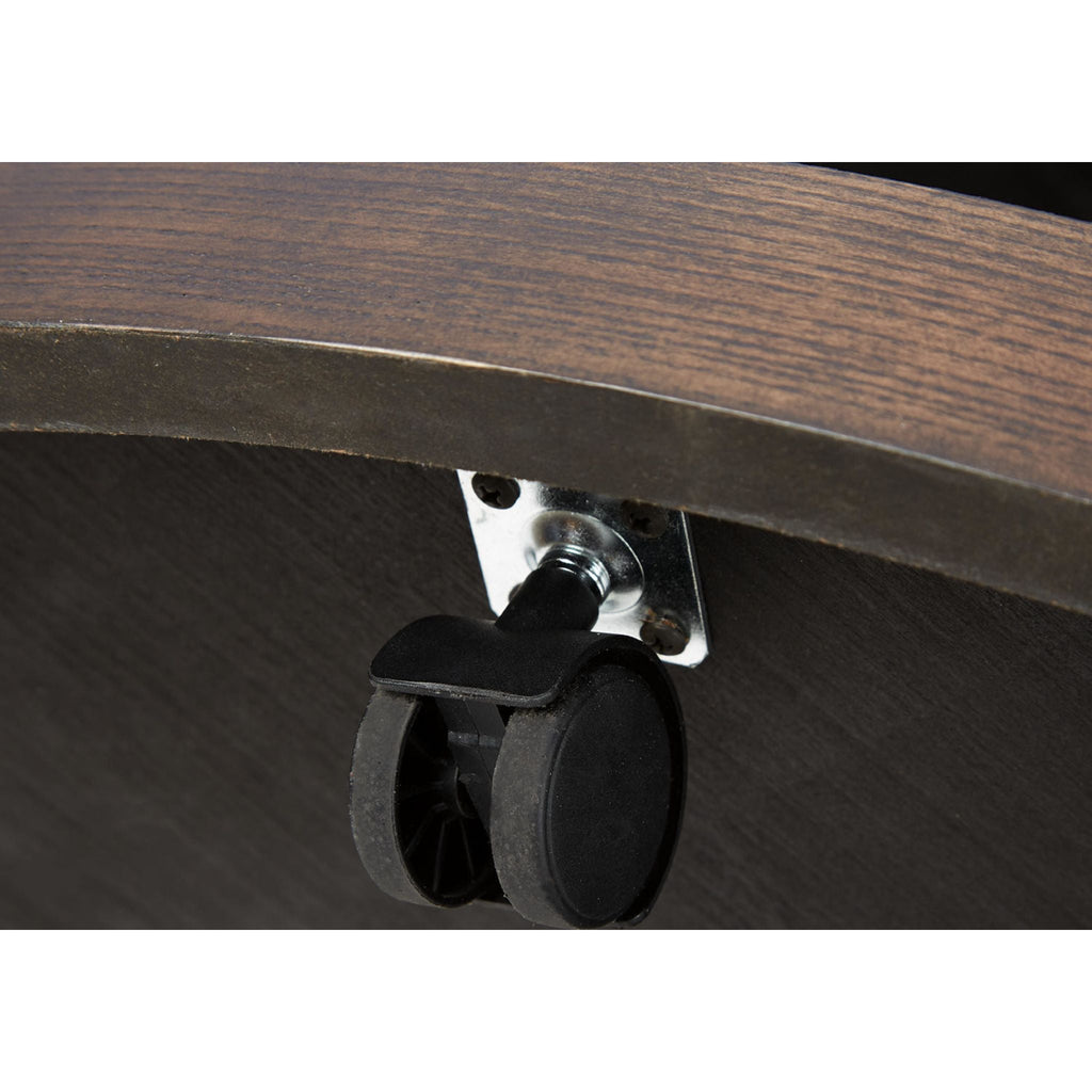 Table basse Brazburn - Finition marron foncé/doré