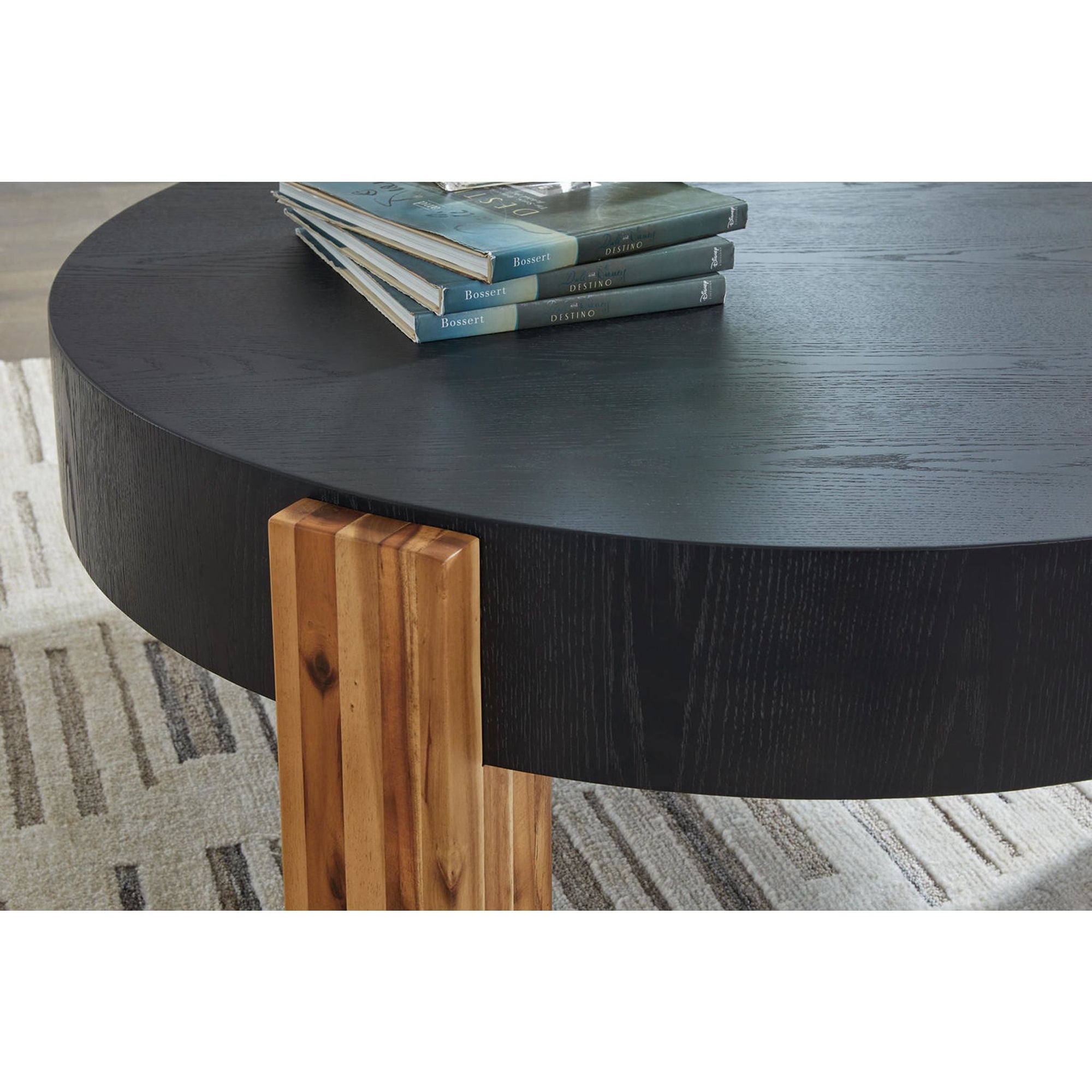 Lot de 2 tables Breenmore - Noir/Naturel