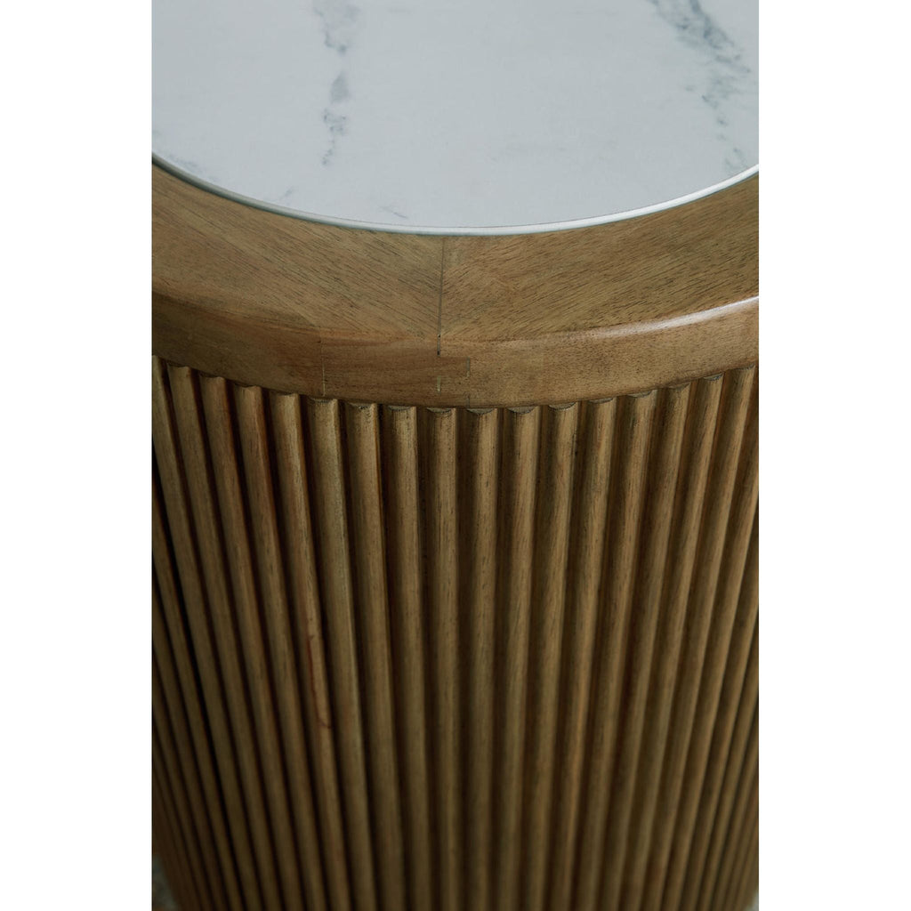 Table d'appoint Camdill - Marron clair/blanc