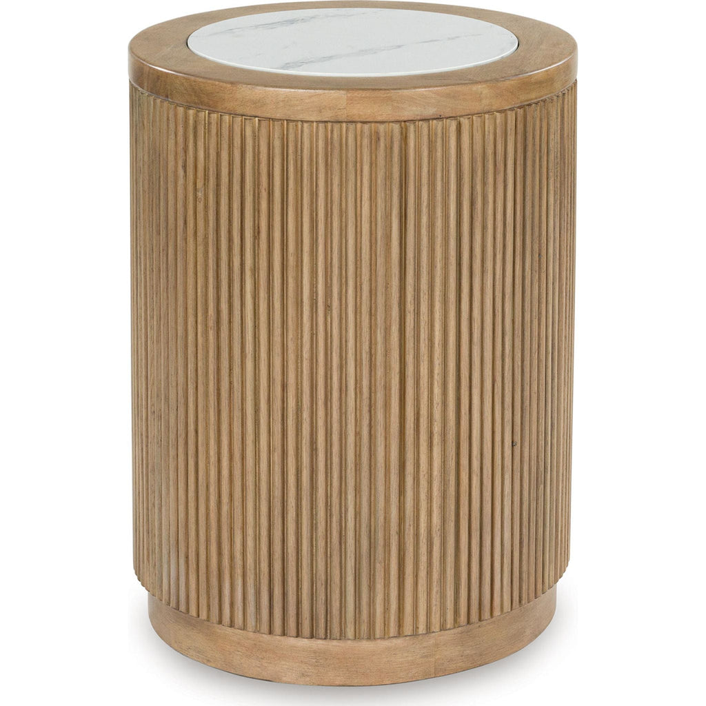 Table d'appoint Camdill - Marron clair/blanc
