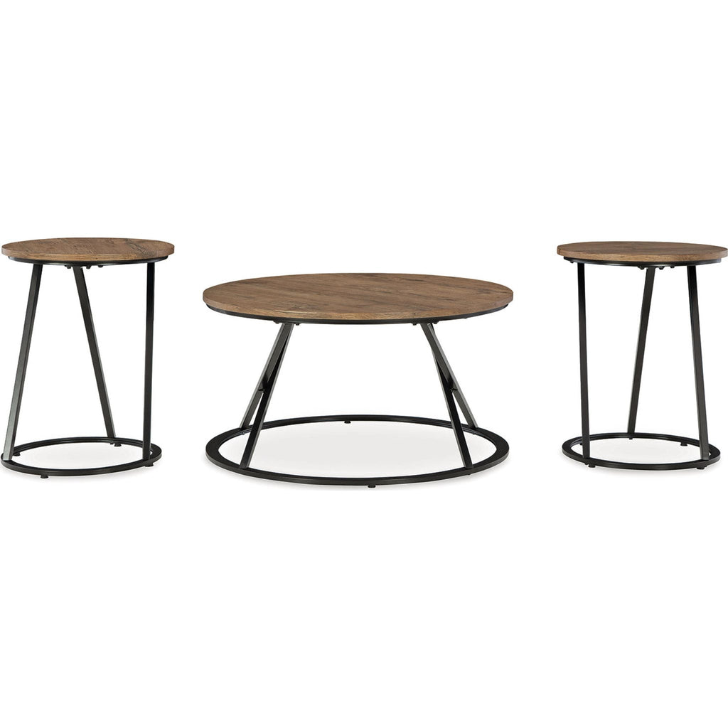 Tables Cassbryn (lot de 3) - Marron/Noir