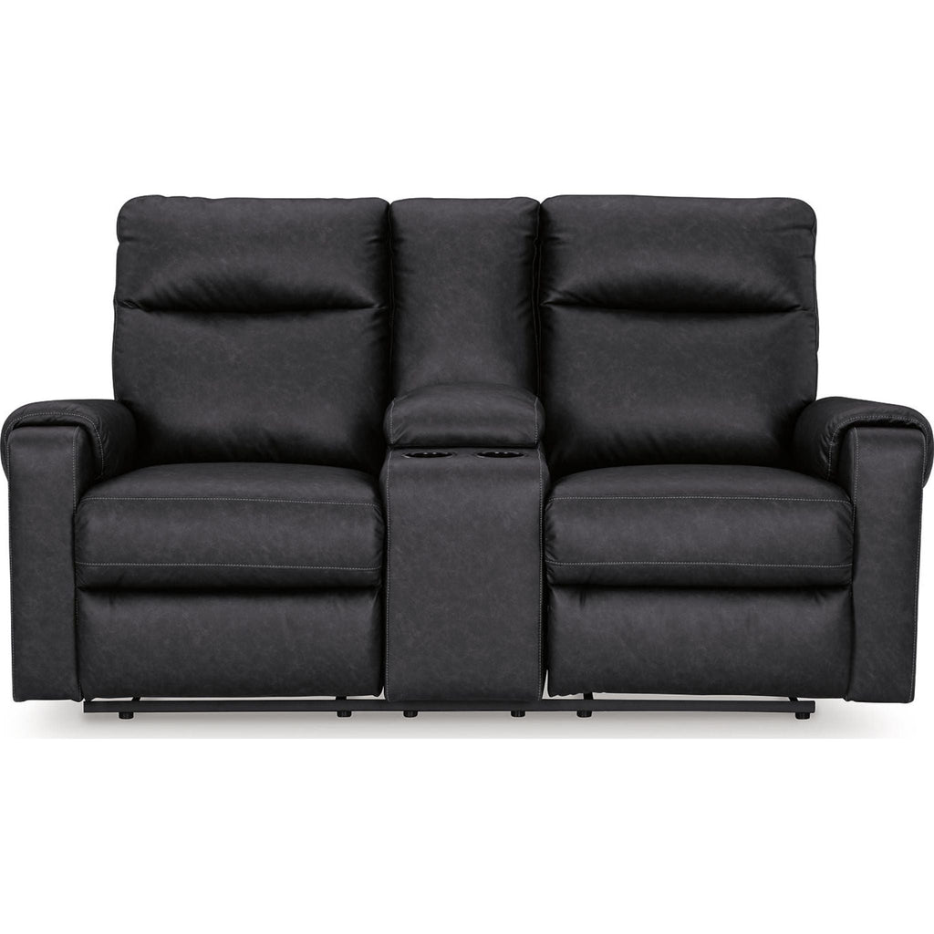 Causeuse inclinable électrique Axtellton avec console - Carbone