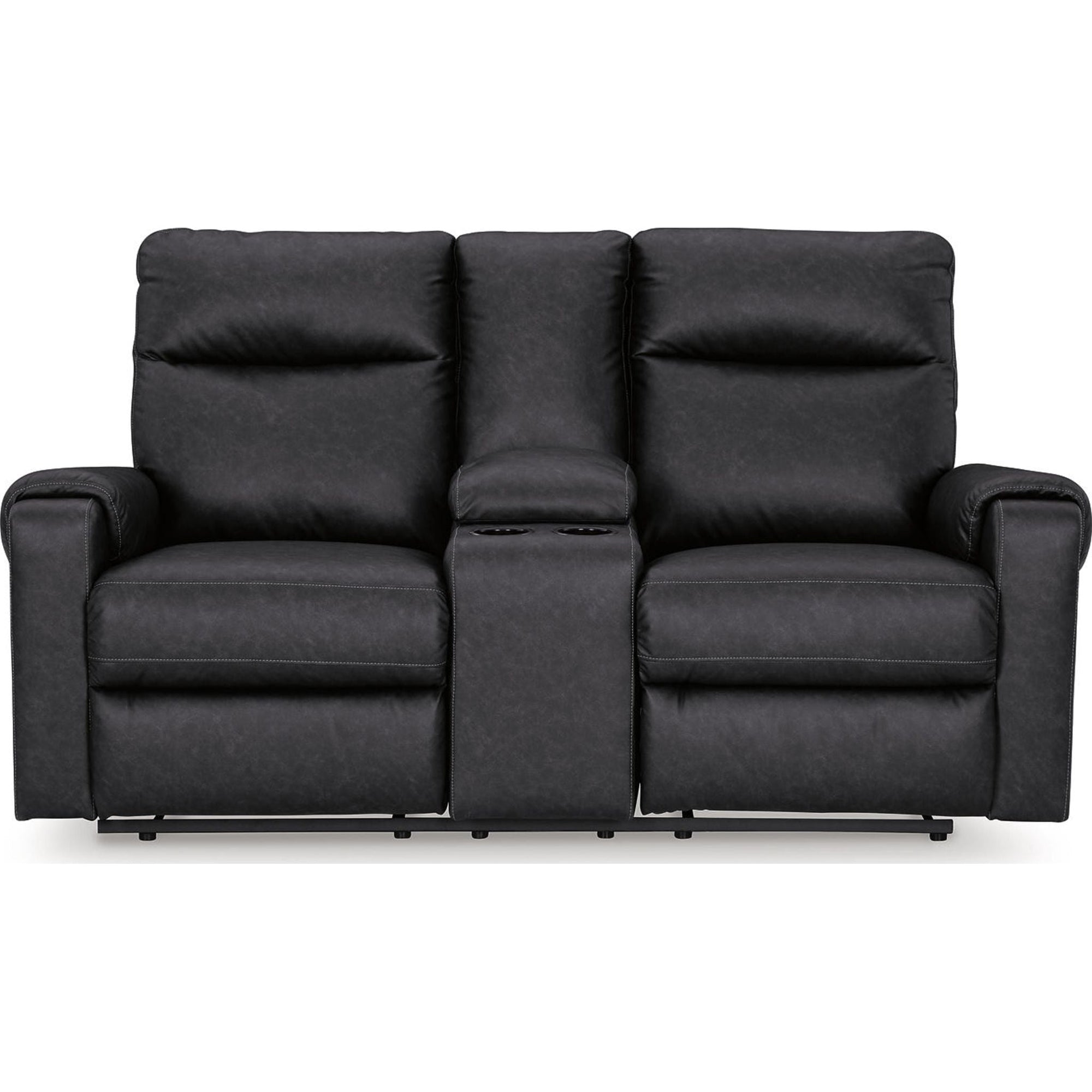 Causeuse inclinable électrique Axtellton avec console - Carbone