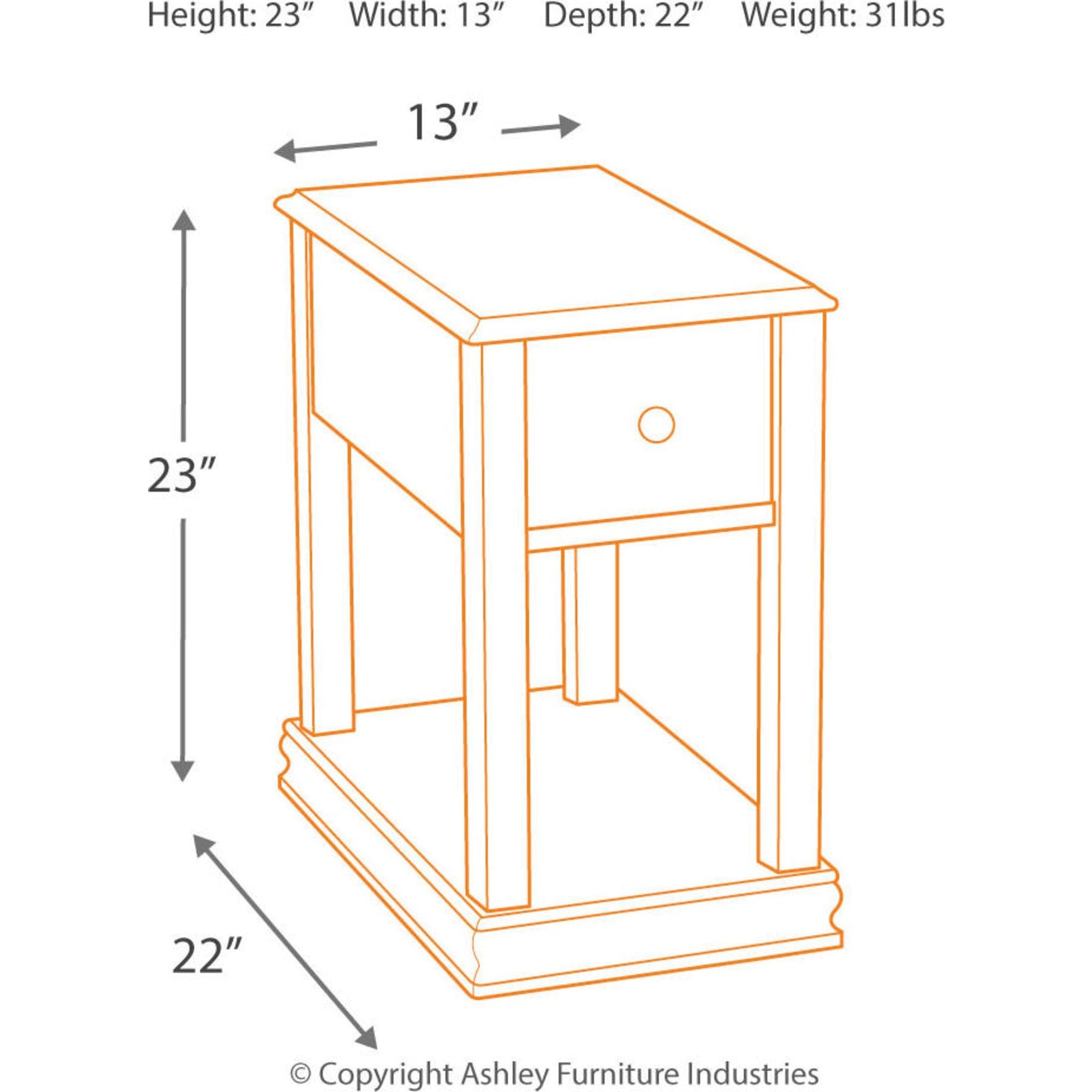 Table d'appoint Breegin - Marron