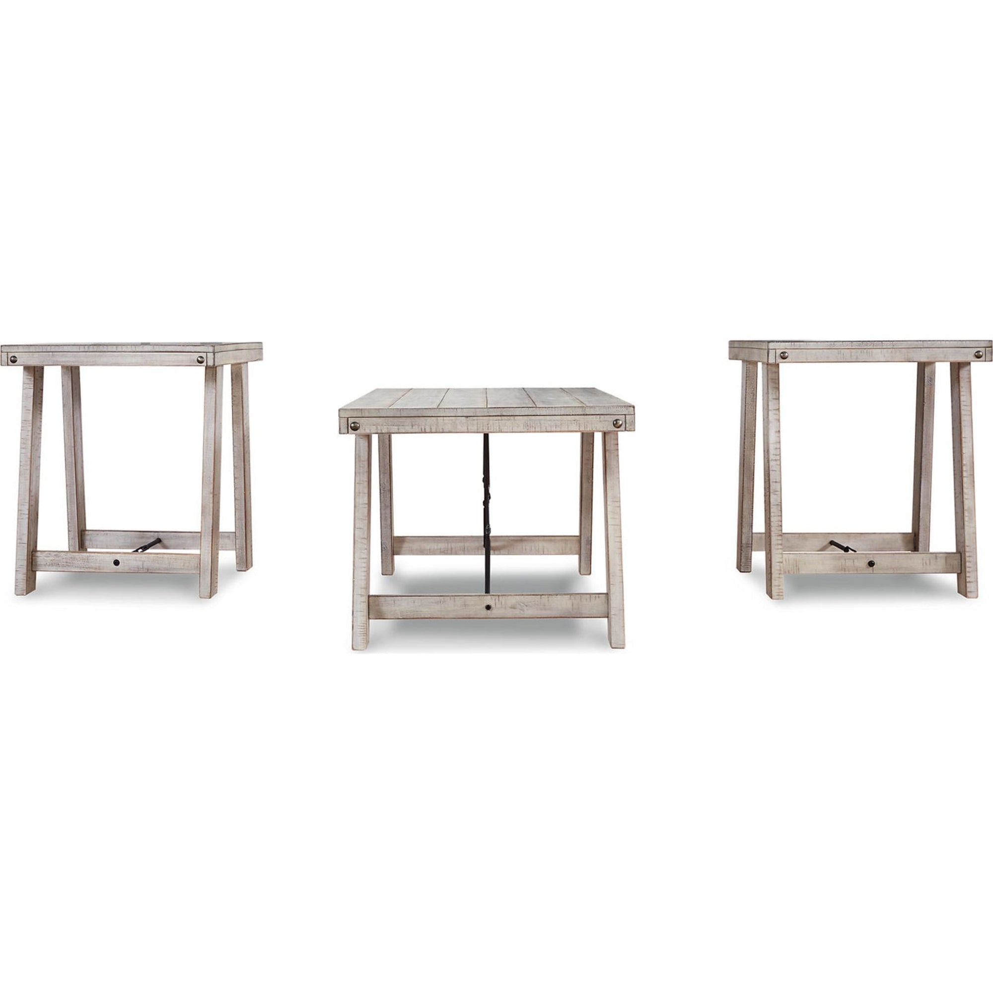Tables Carynhurst (lot de 3) - Blanchi à la chaux