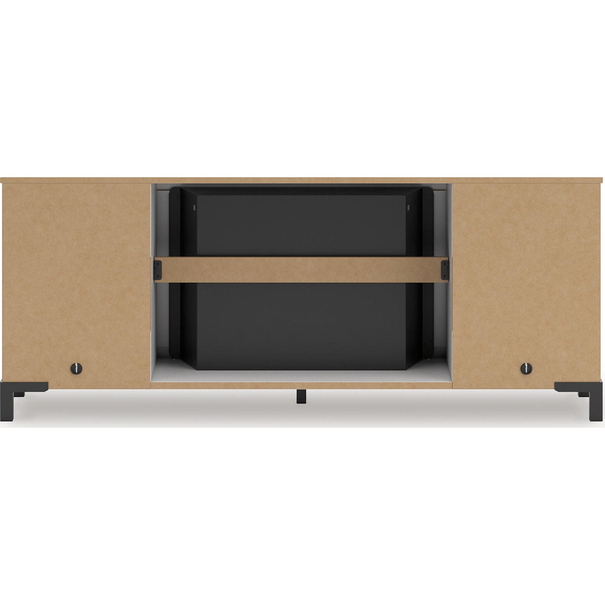 Meuble TV Brollevi avec cheminée - Blanc