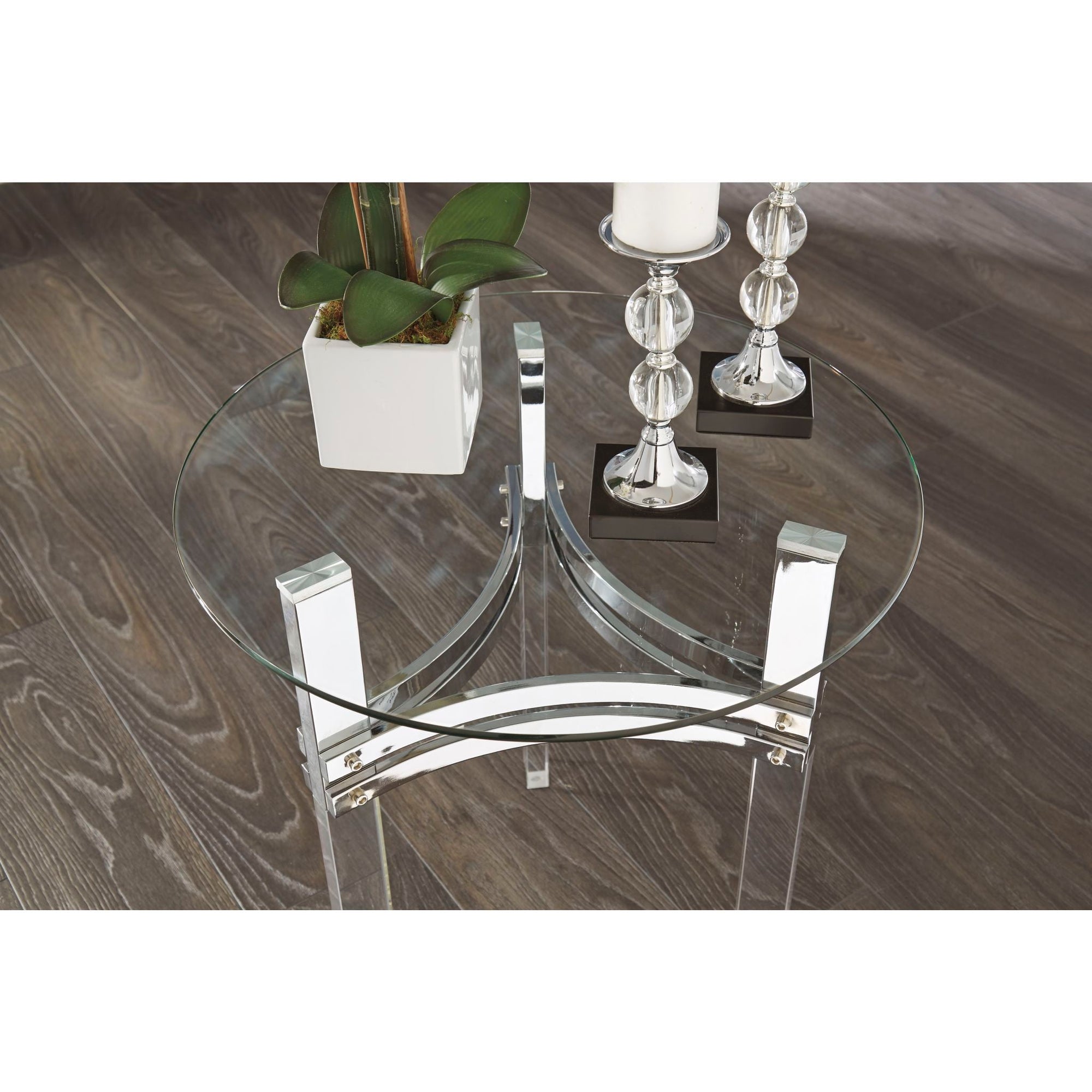 Table d'appoint Braddoni - Finition chromée