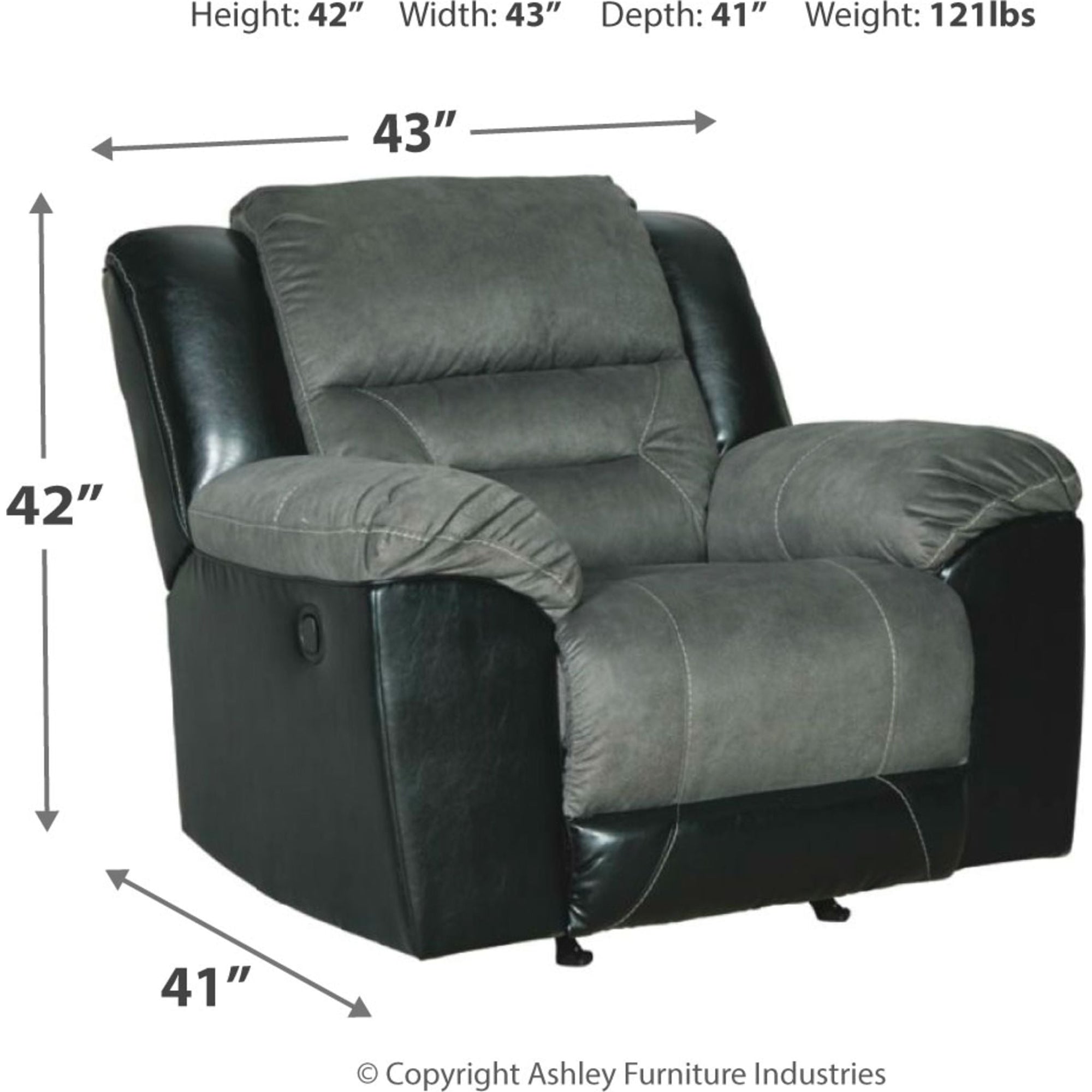 Fauteuil inclinable à bascule Earhart - Ardoise