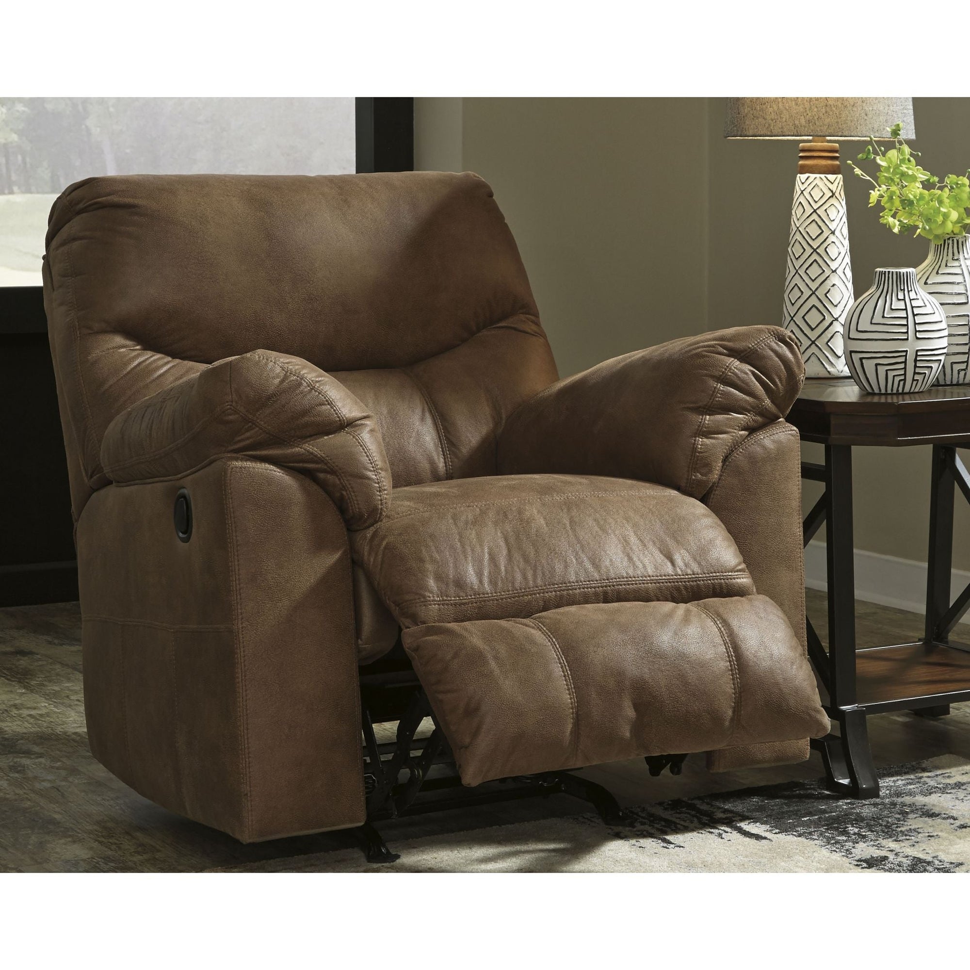 Fauteuil berçant et inclinable Boxberg - écorce