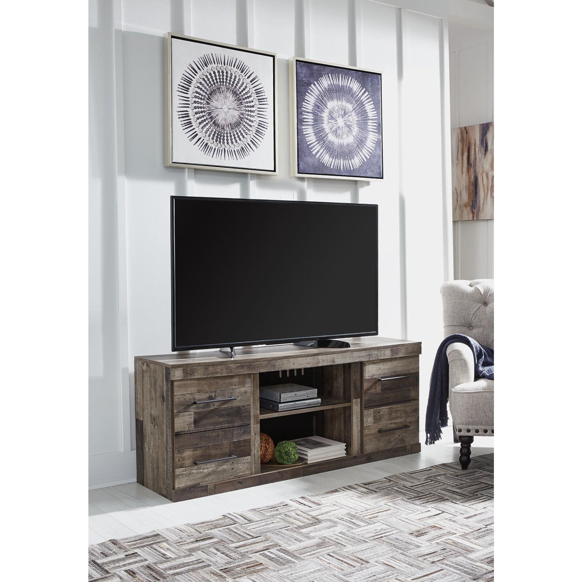 Meuble TV Derekson - Gris multi
