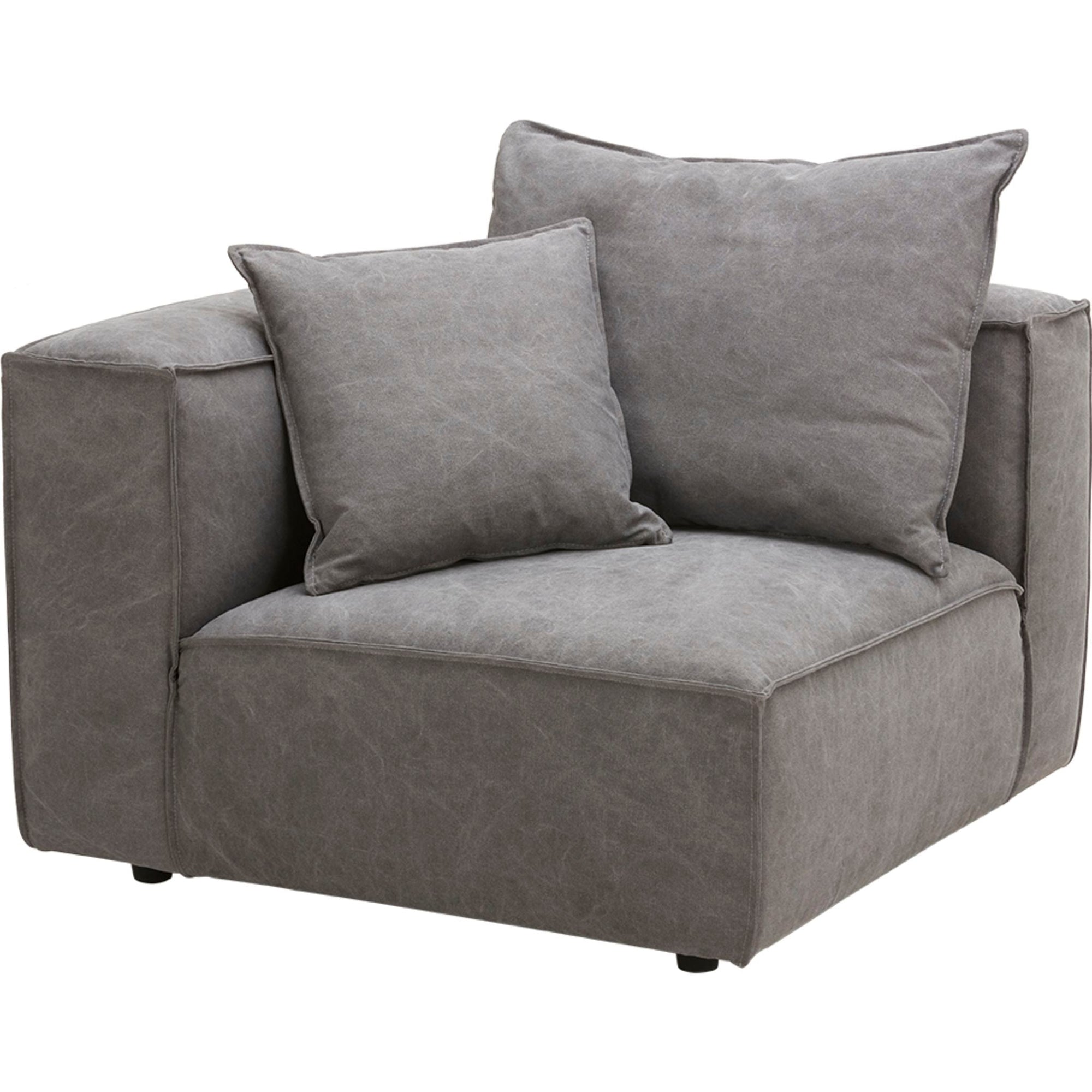 Canapé modulable Angela 5 pièces - Capricorne Anthracite