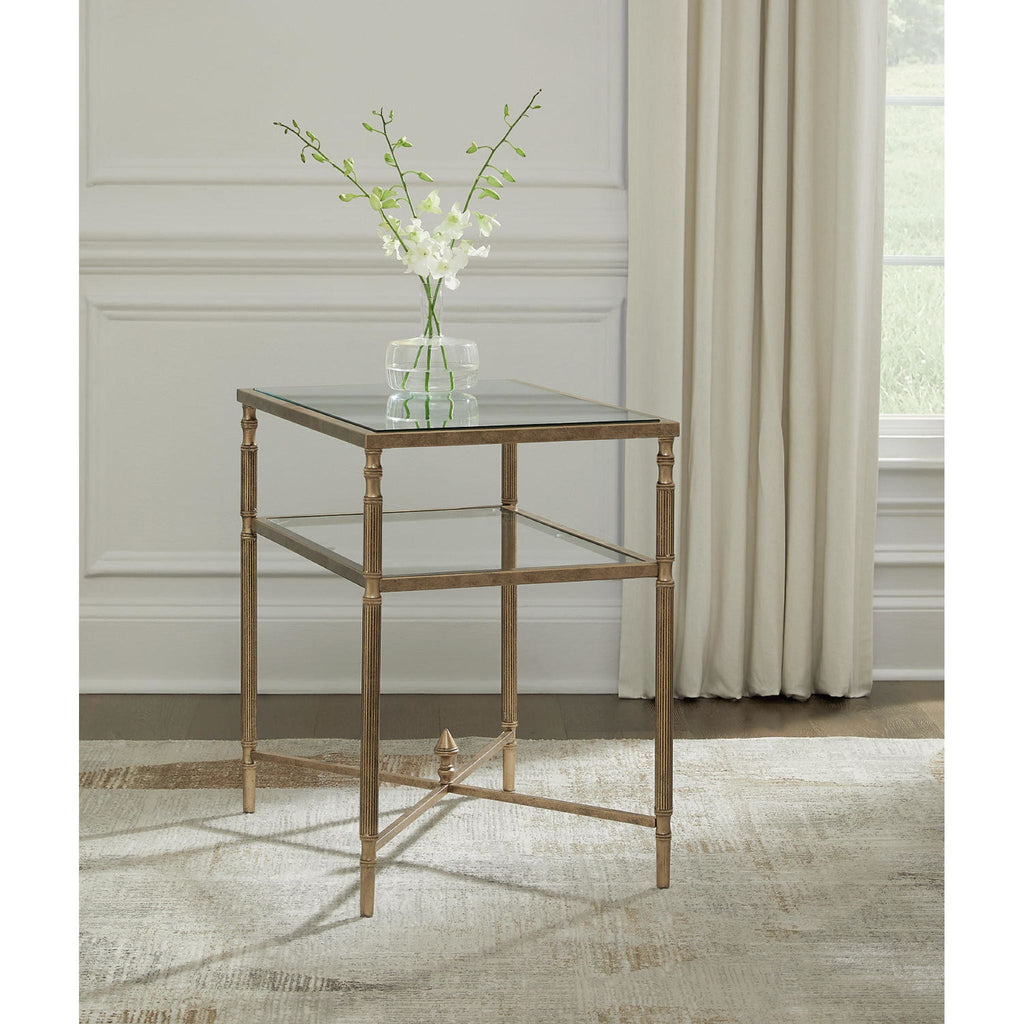 Table d'appoint Cloverty - Finition or vieilli