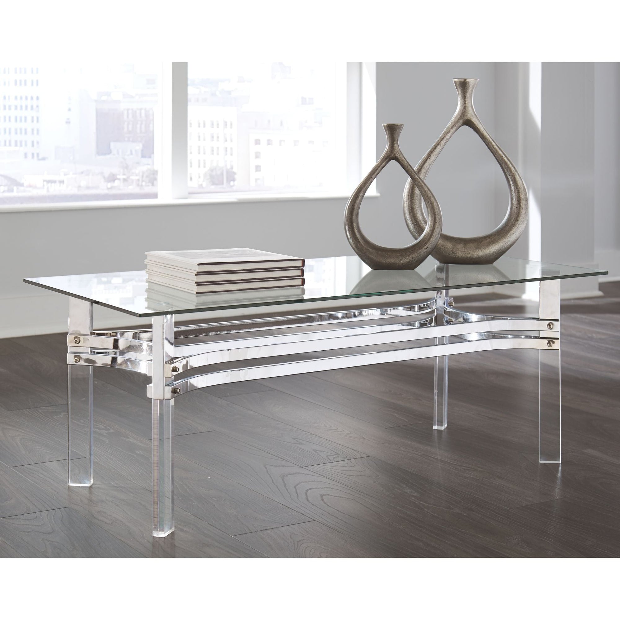 Table basse Braddoni - Finition chromée