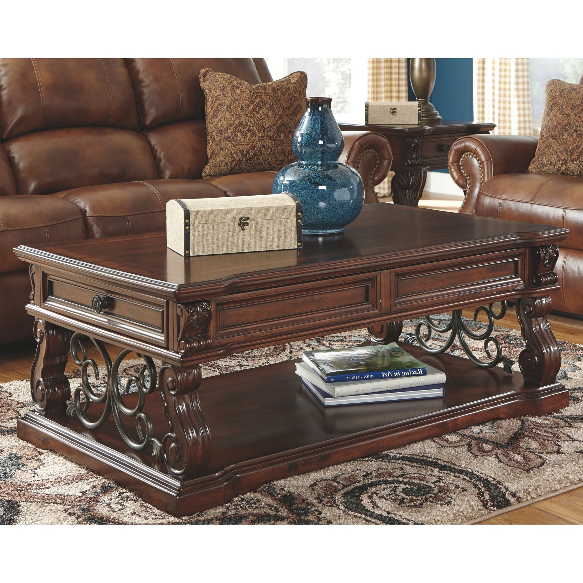 Table basse Alymere - Brun rustique