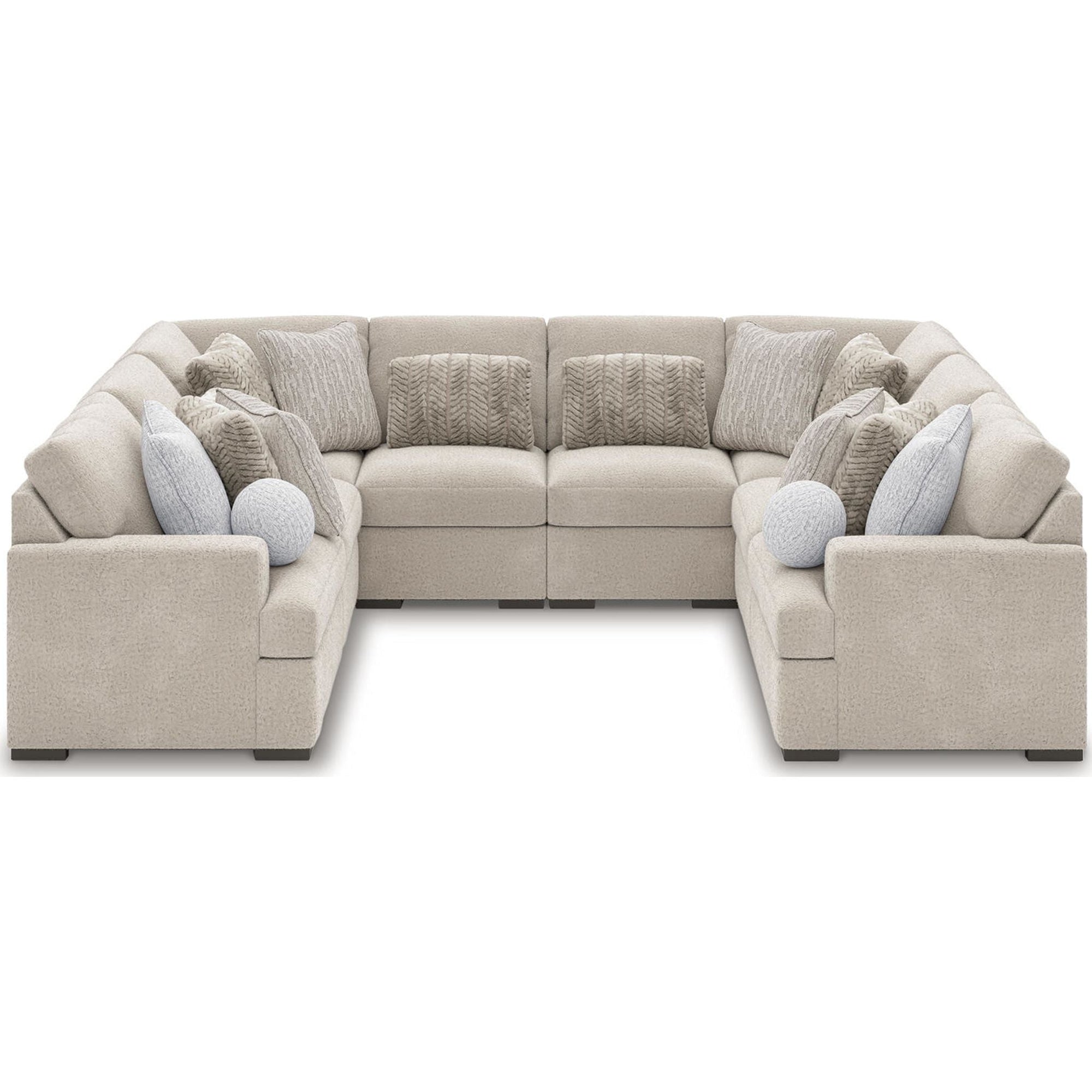 Canapé modulable Cuddle Plush 8 pièces avec poufs - Arctic
