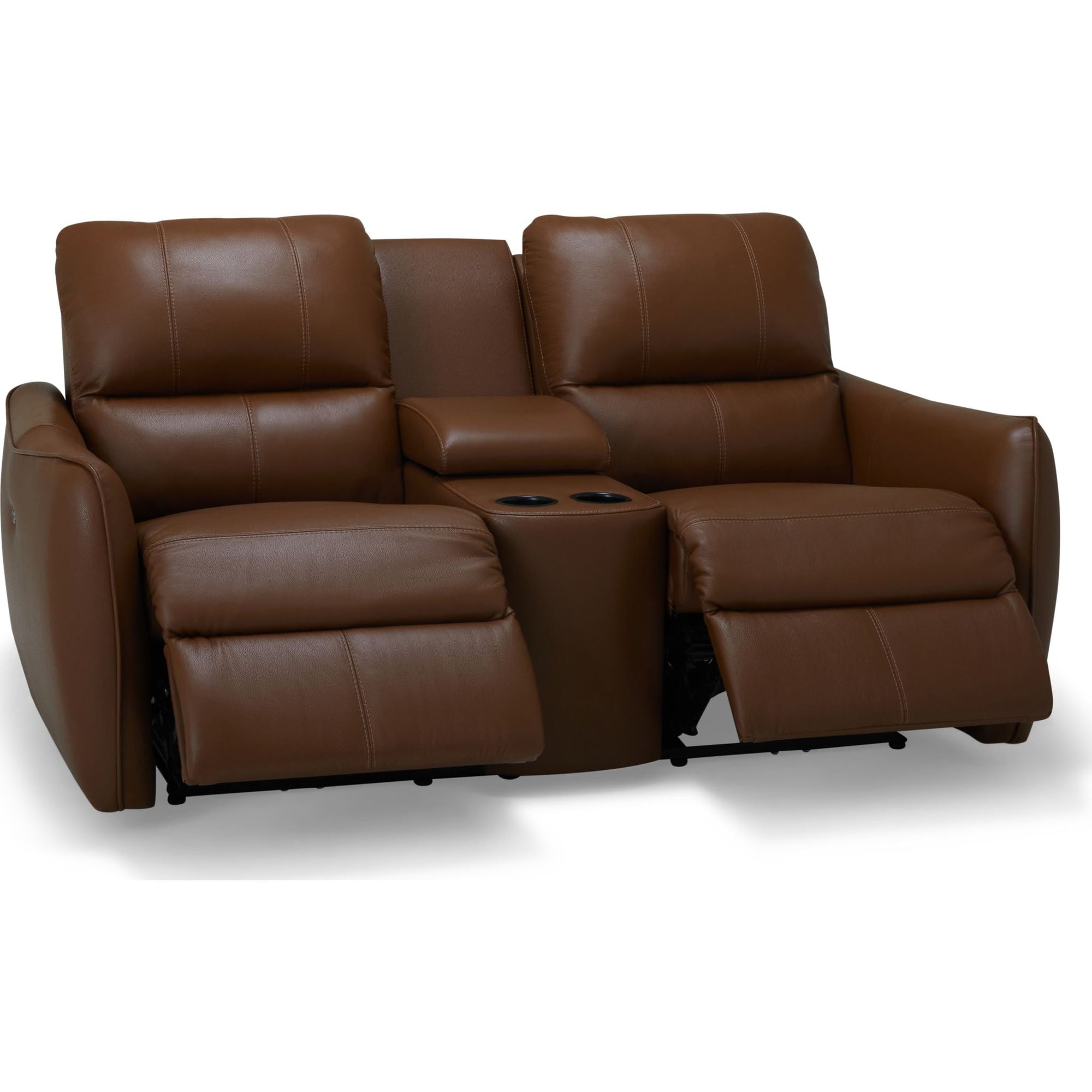 Causeuse inclinable électrique Arlo avec console - Valencia Biscotti