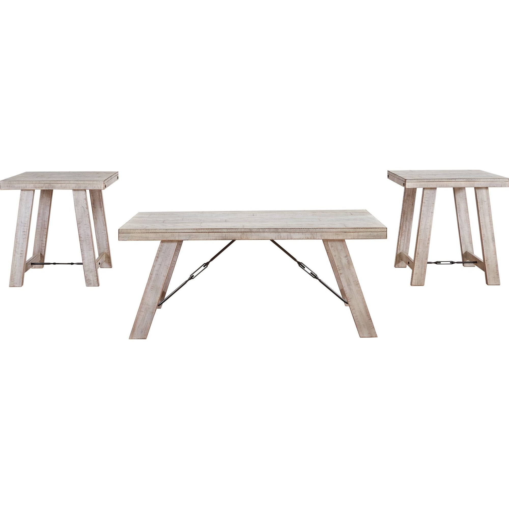 Tables Carynhurst (lot de 3) - Blanchi à la chaux