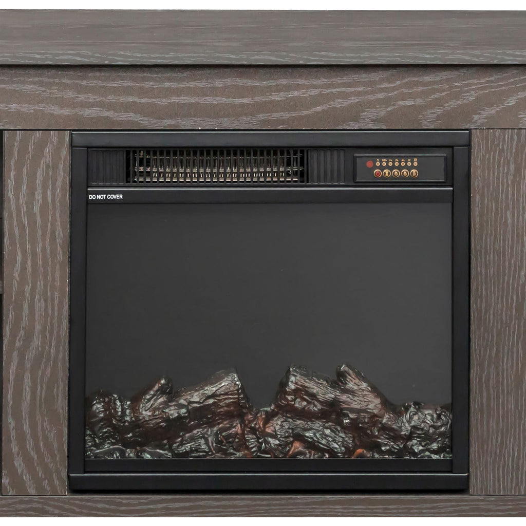 Meuble TV Brenna avec cheminée
