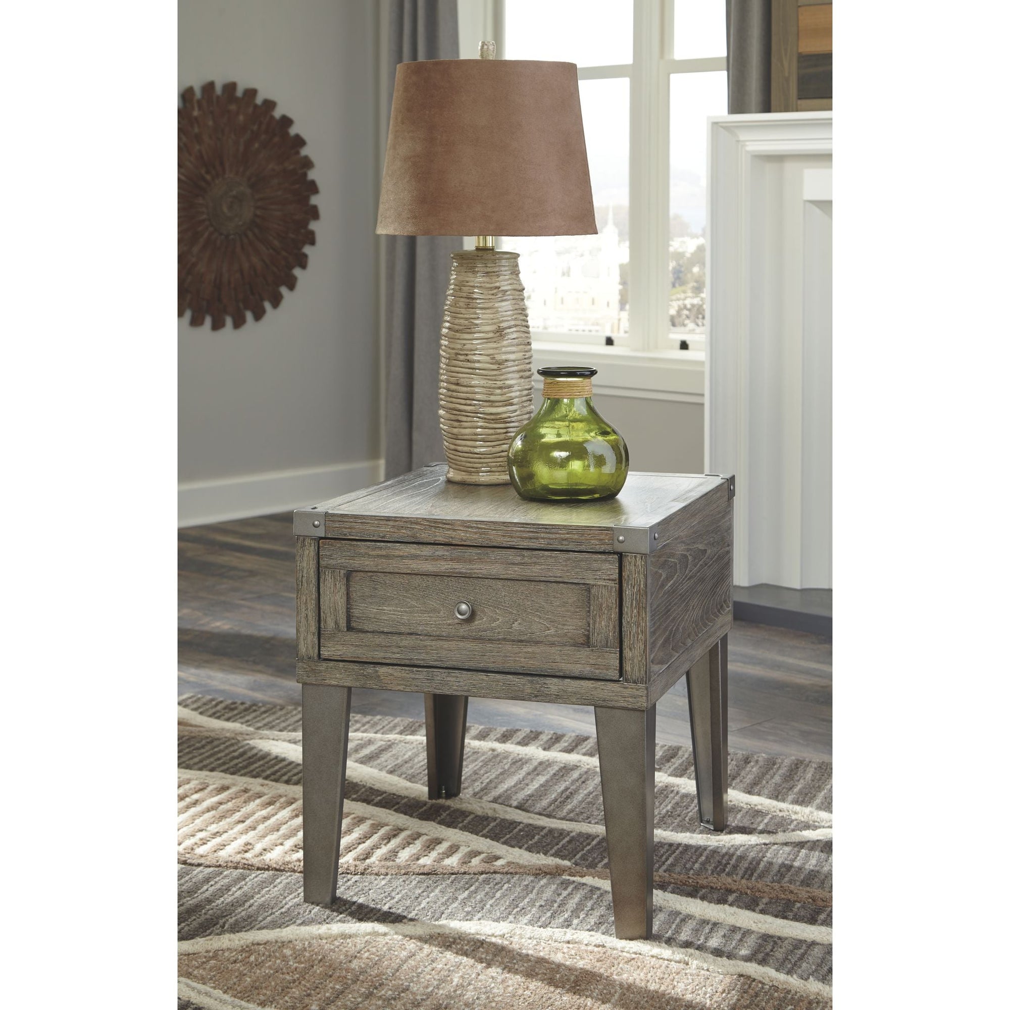 Table d'appoint Chazney - Brun rustique