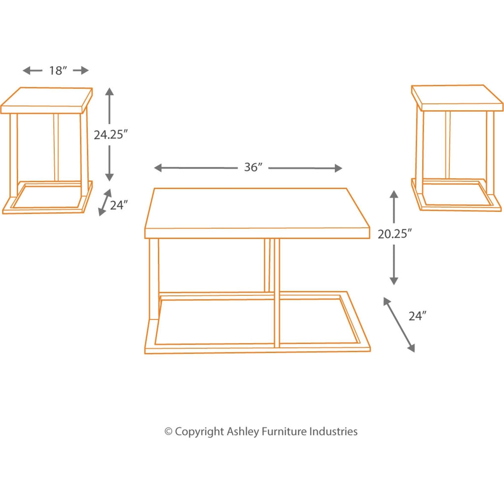 Tables Airdon (lot de 3) - Bronze