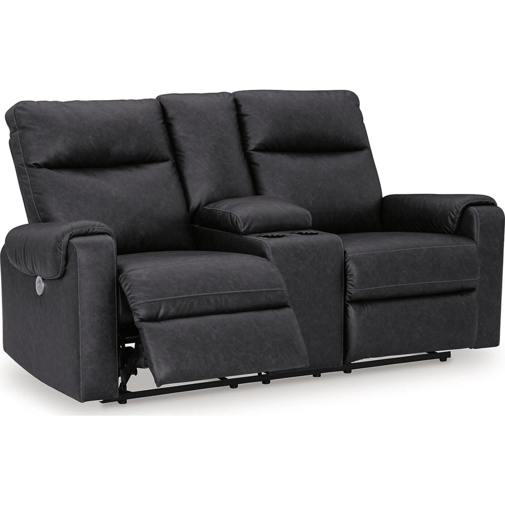 Causeuse inclinable électrique Axtellton avec console - Carbone