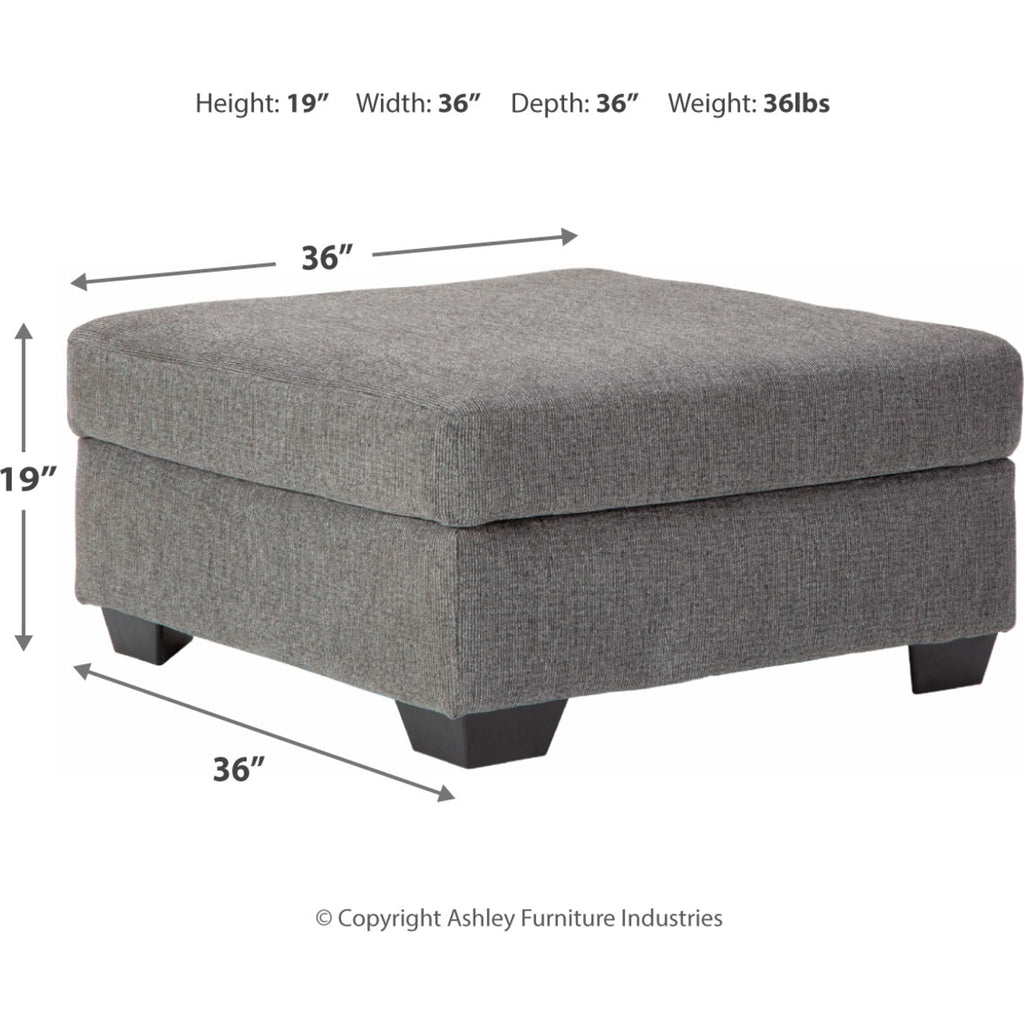 Pouf d'appoint surdimensionné Dalhart - Anthracite