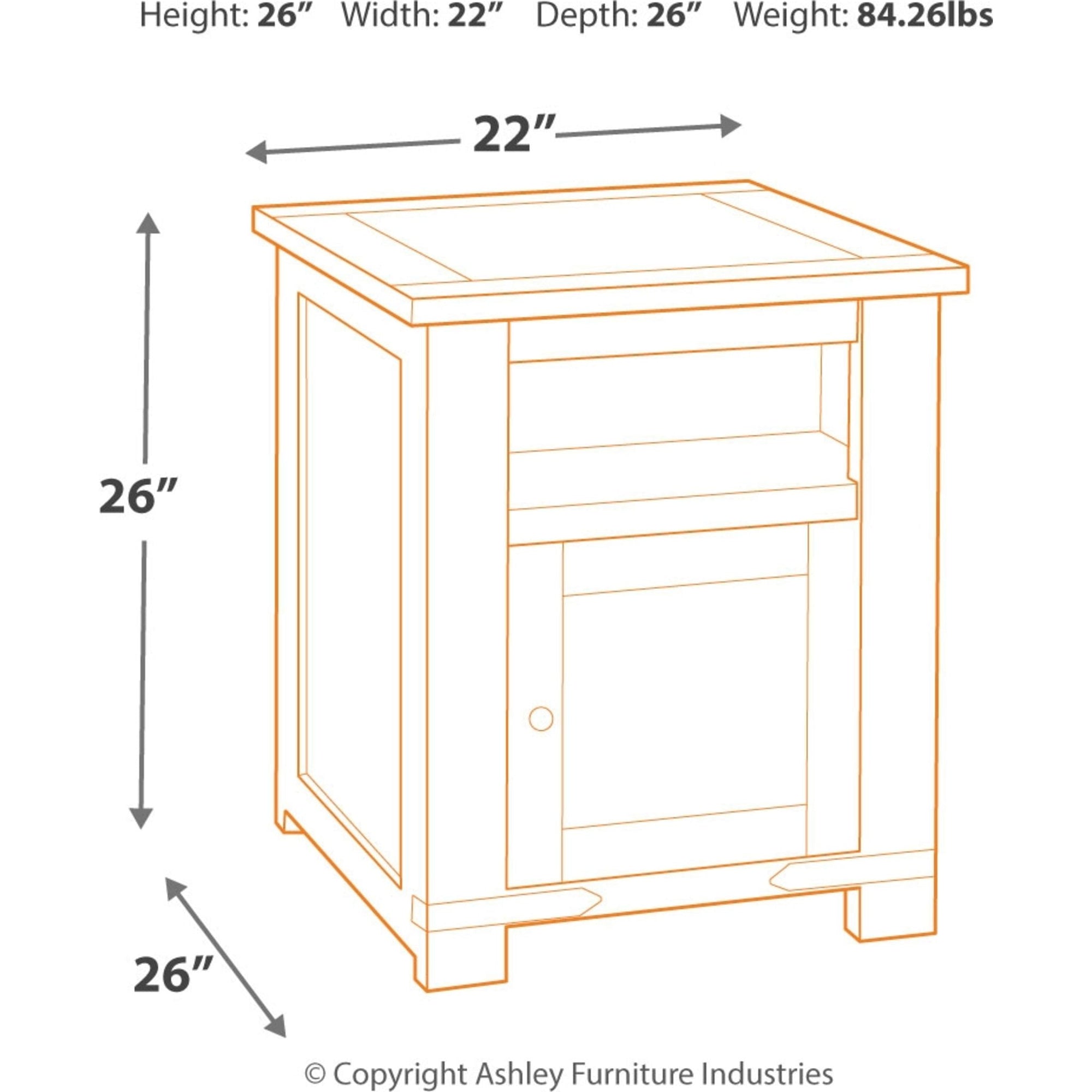 Table d'appoint Budmore - Marron