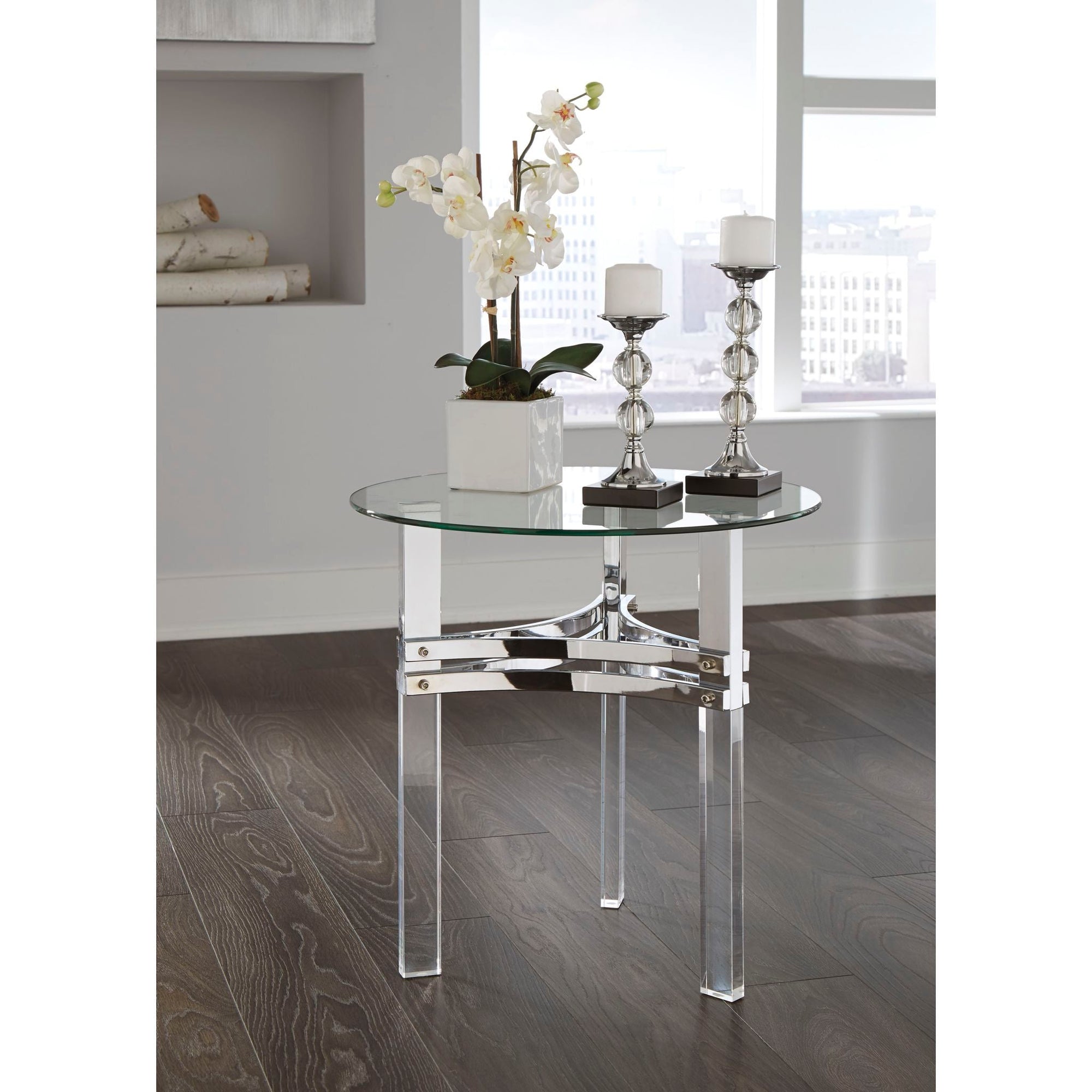 Table d'appoint Braddoni - Finition chromée