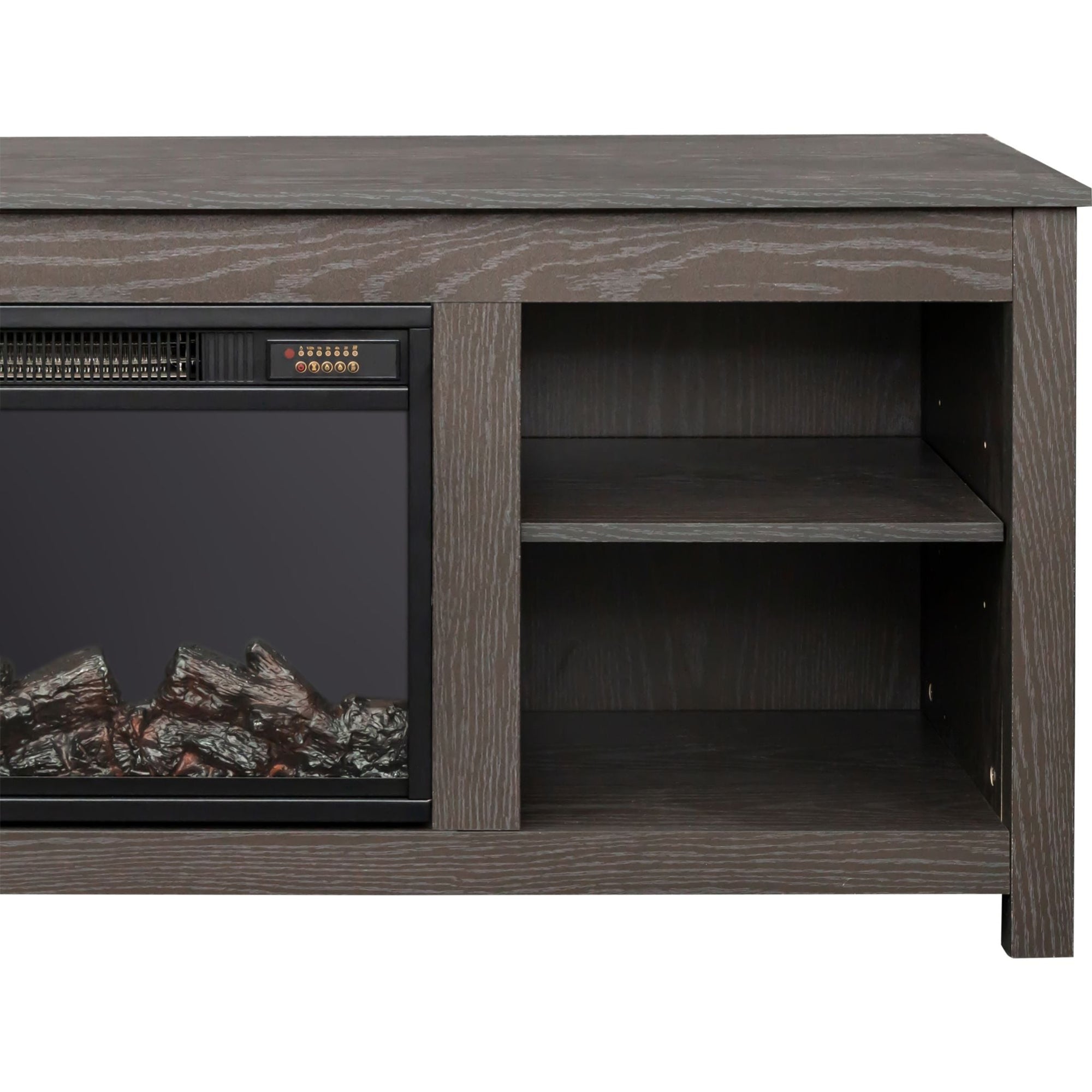 Meuble TV Brenna avec cheminée