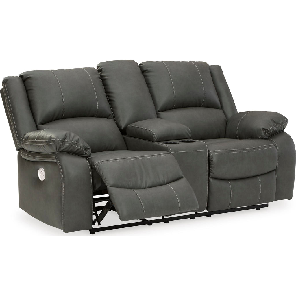 Causeuse inclinable électrique avec console Calderwell - Gris